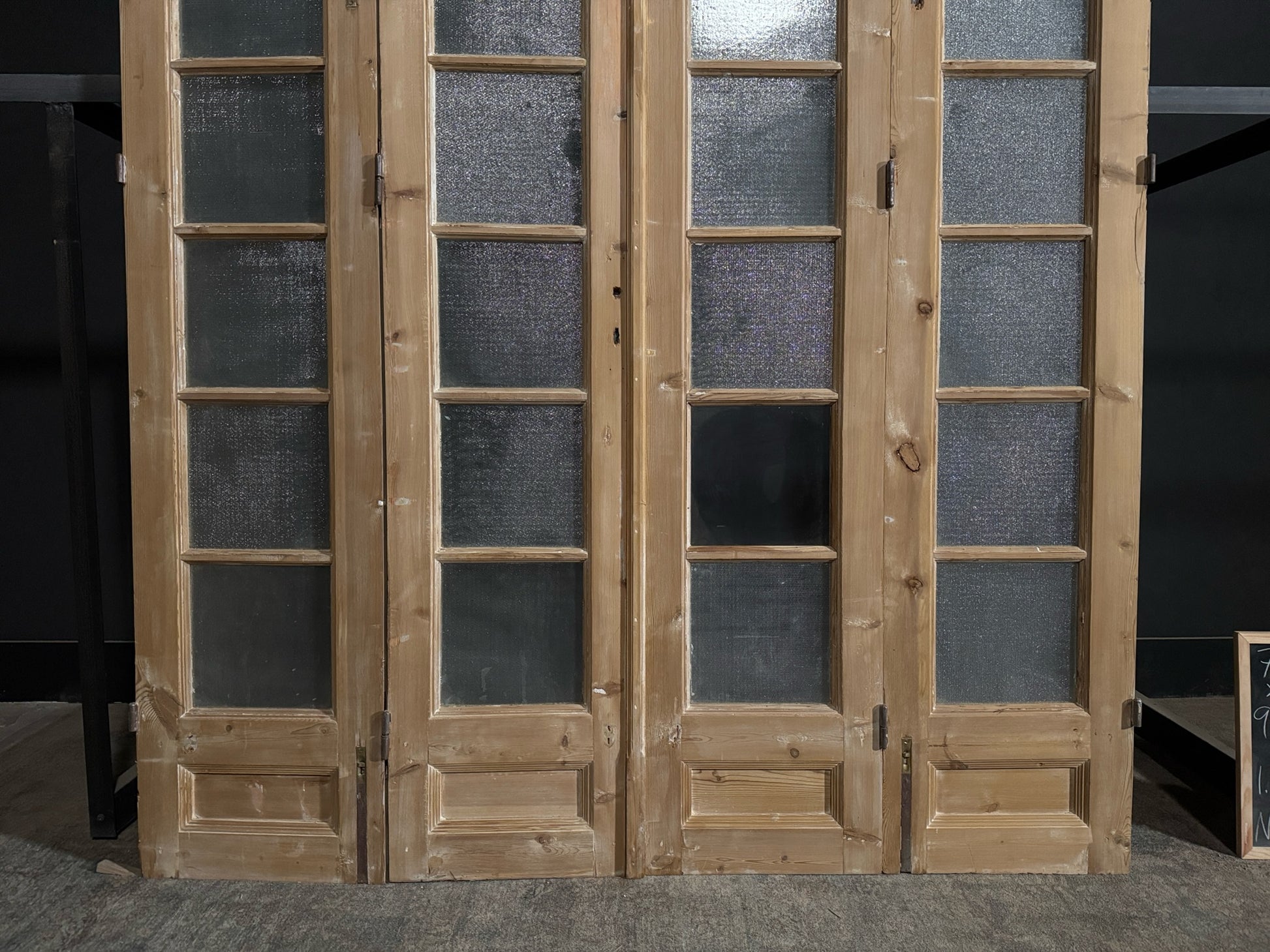 Antique Obscured Glass 8 Lite Bi-Fold Doors - 75x99.5 - N388