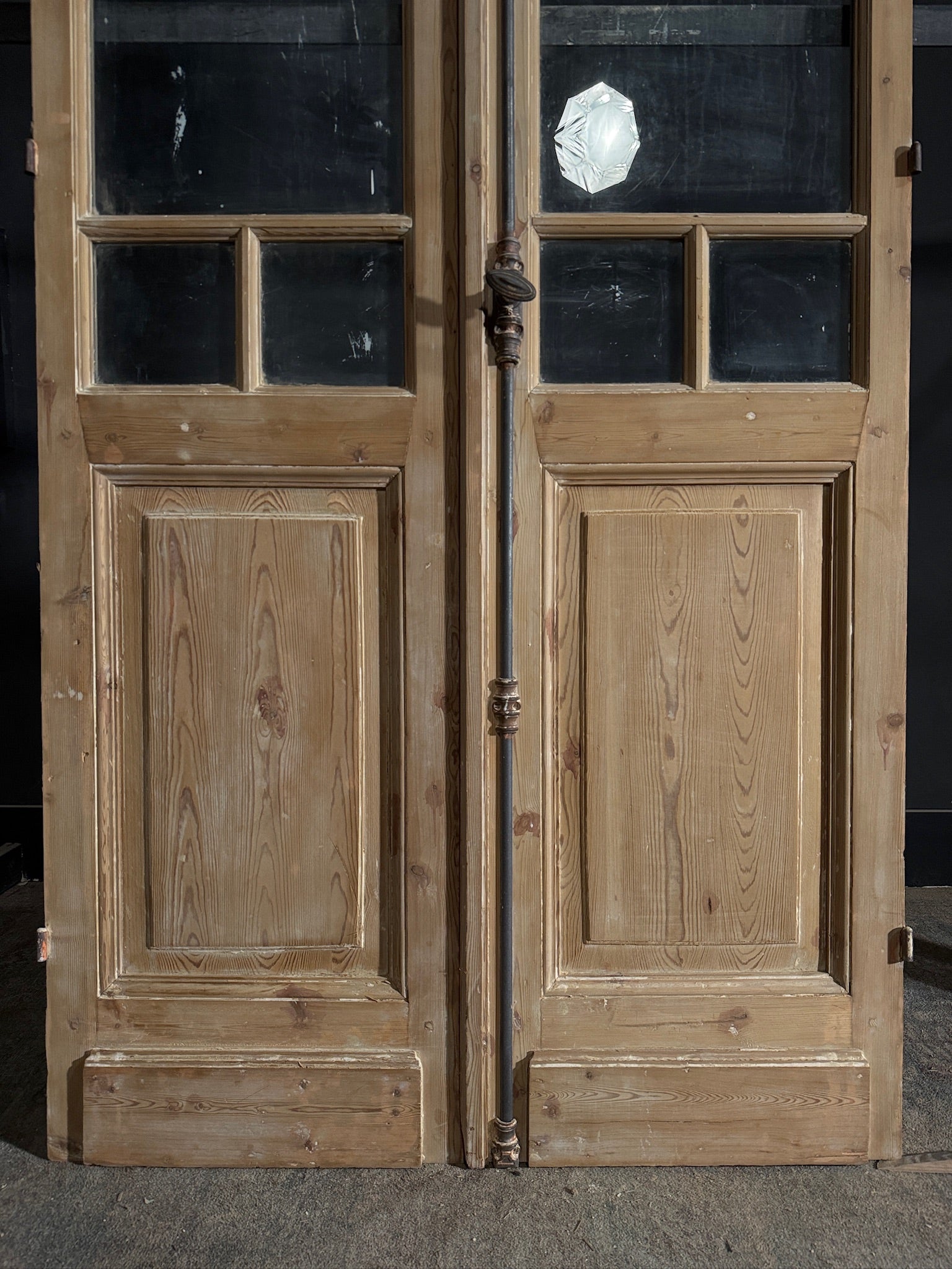 Antique Glass 2 Lite French Doors - 43.75x96.75 - N488