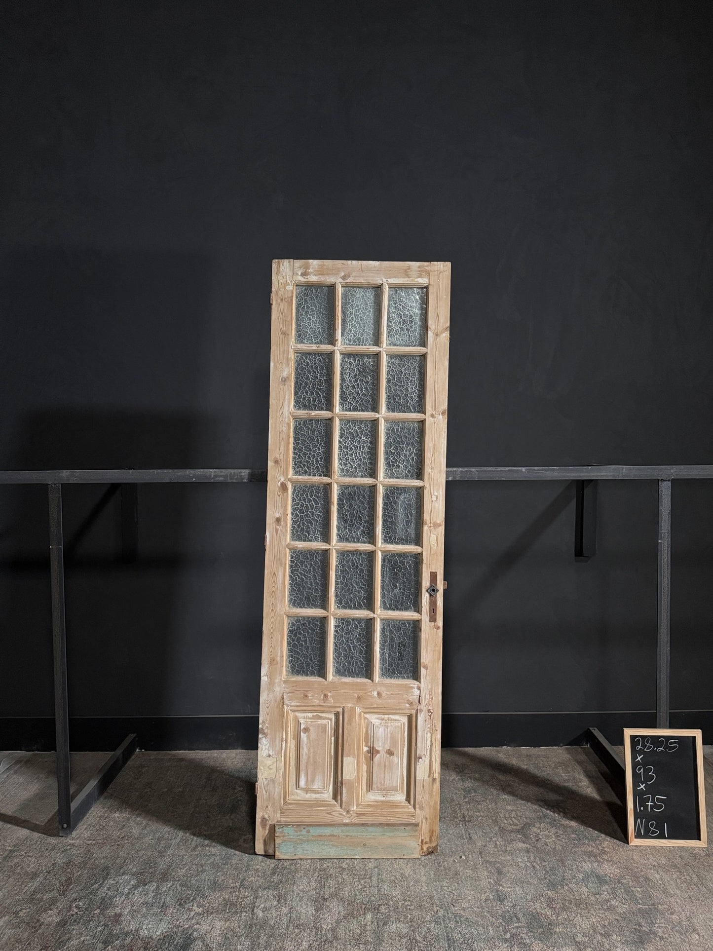 Antique Obscured Glass 18 Lite Single Door - 28.25x93 - N81