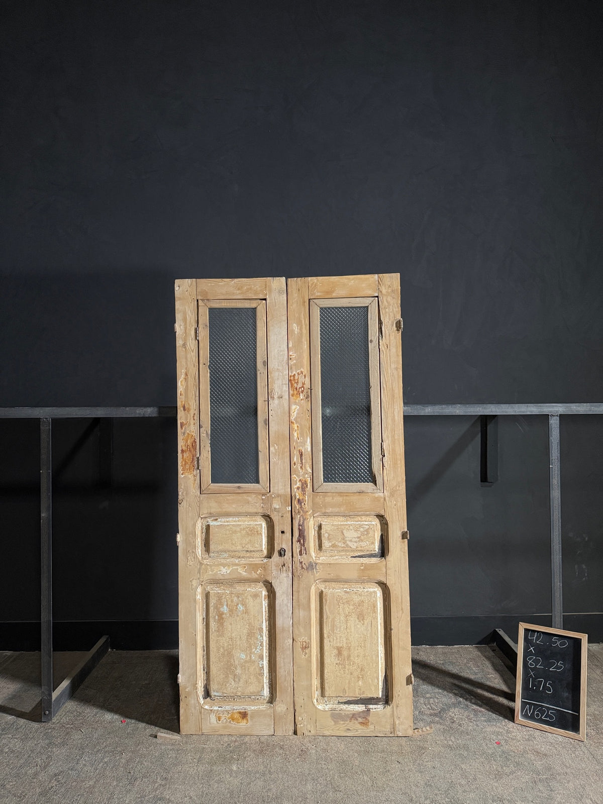 Antique Fluted 1 Lite French Doors - 42.5x82.25 - N625