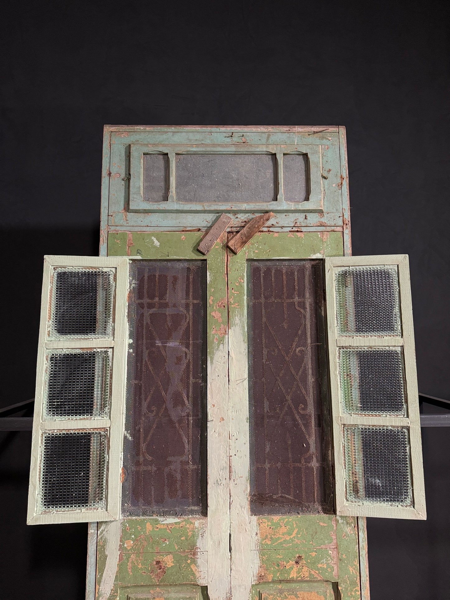 Antique Iron French Doors - 43.5x113 - N124