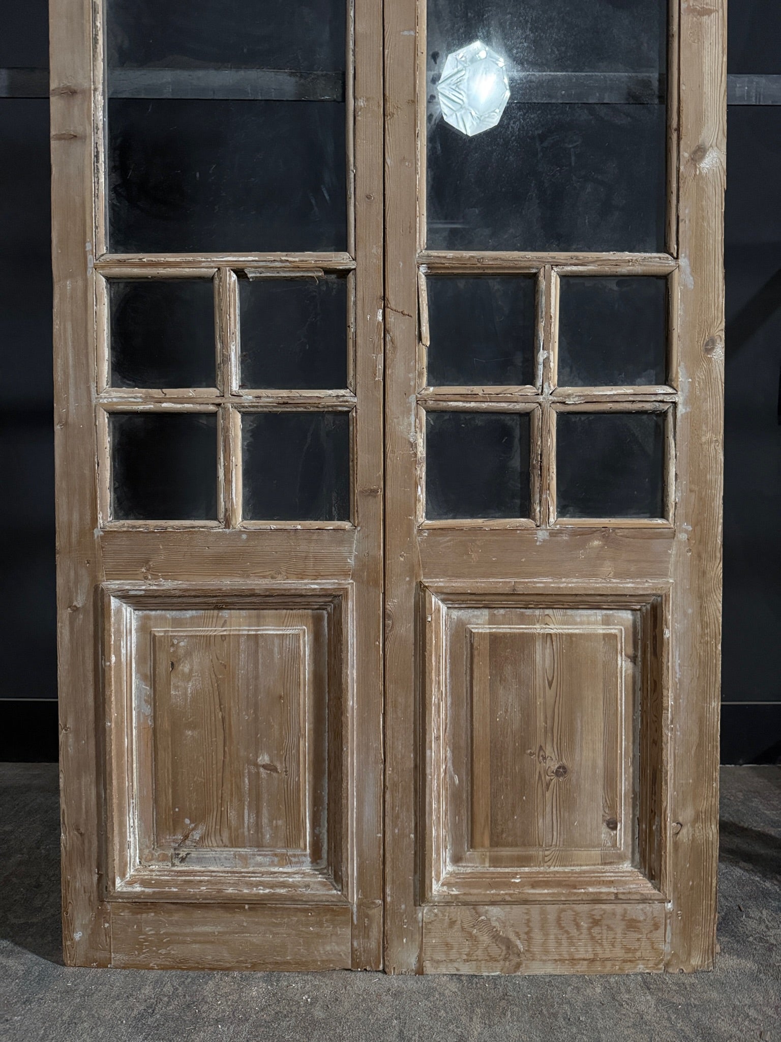 Antique Glass 7 Lite French Doors - 43.75x92.25 - N393