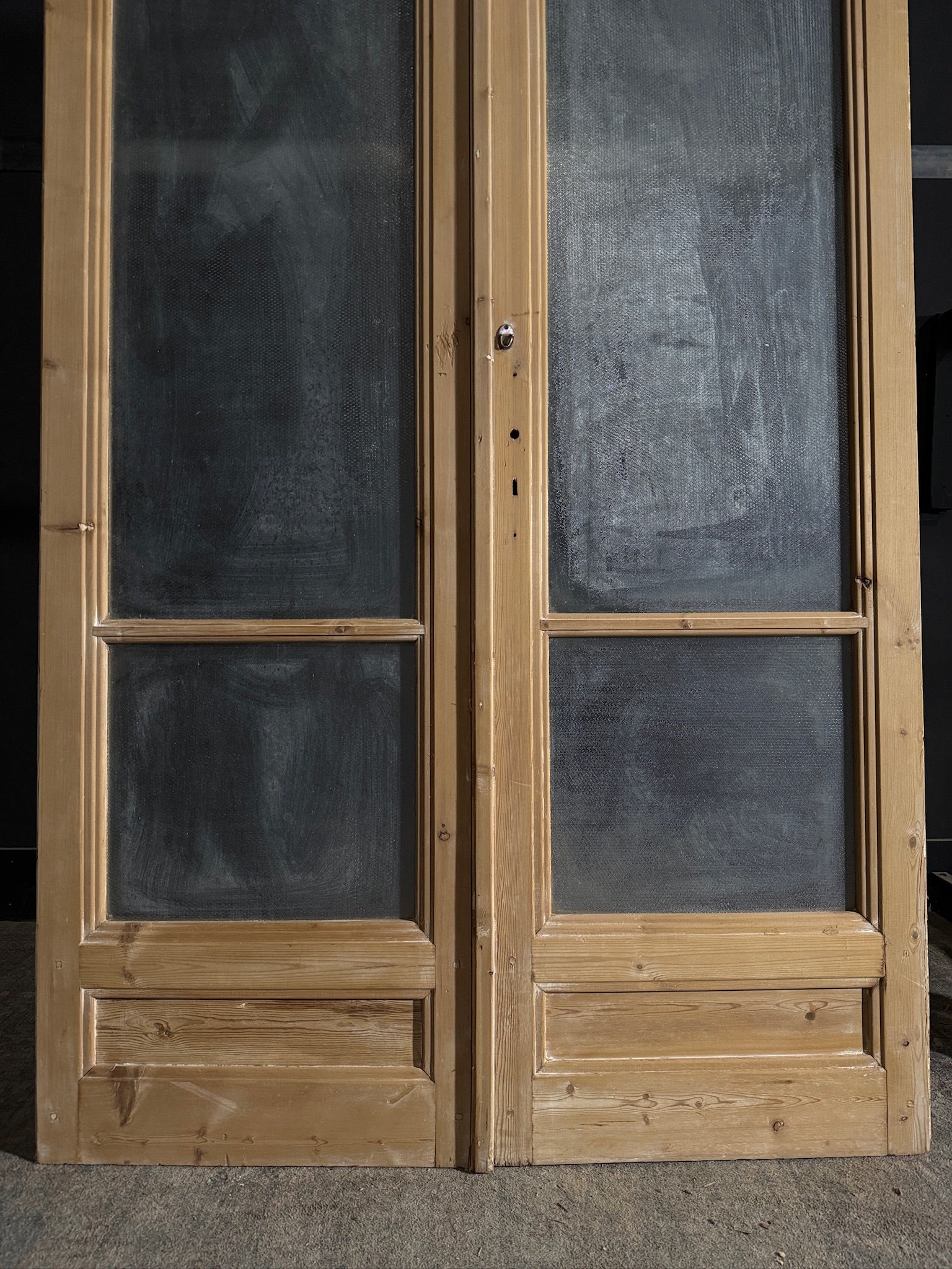 Antique Obscured Glass 2 Lite French Doors - 51.5x103.25 - N483