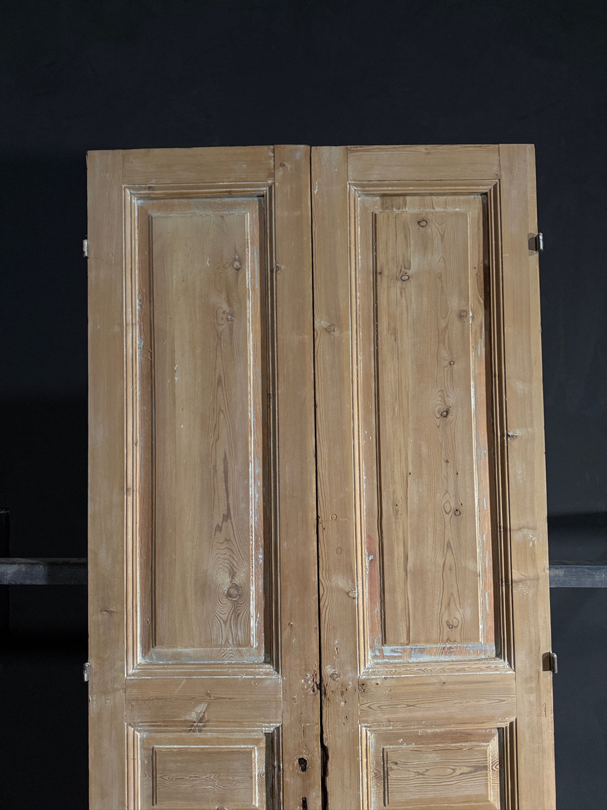 Antique 3 Panel Solid Double Doors - 40.25x97.25 - N591