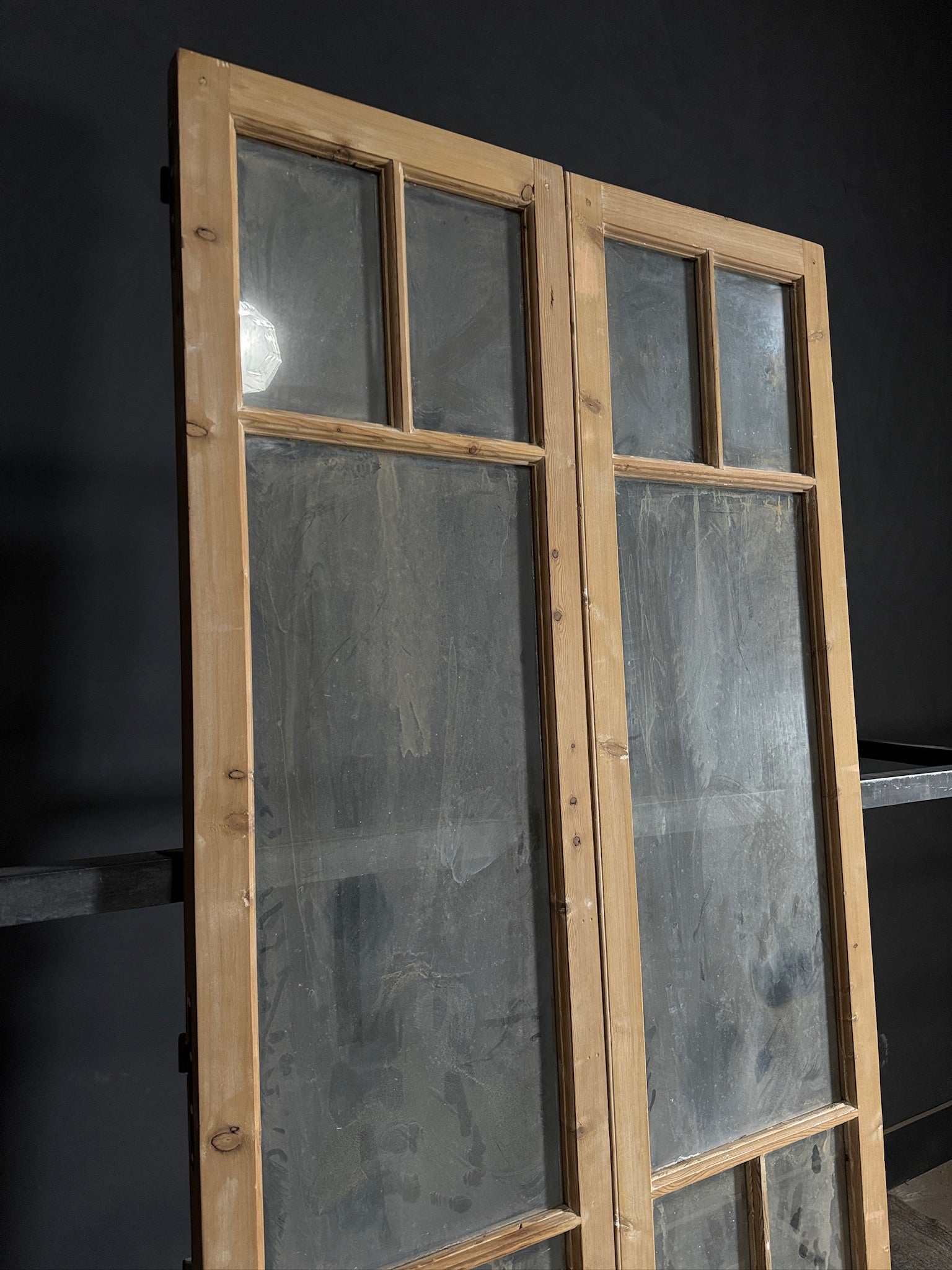 Antique Glass 4 Lite French Doors - 43x96 - N474