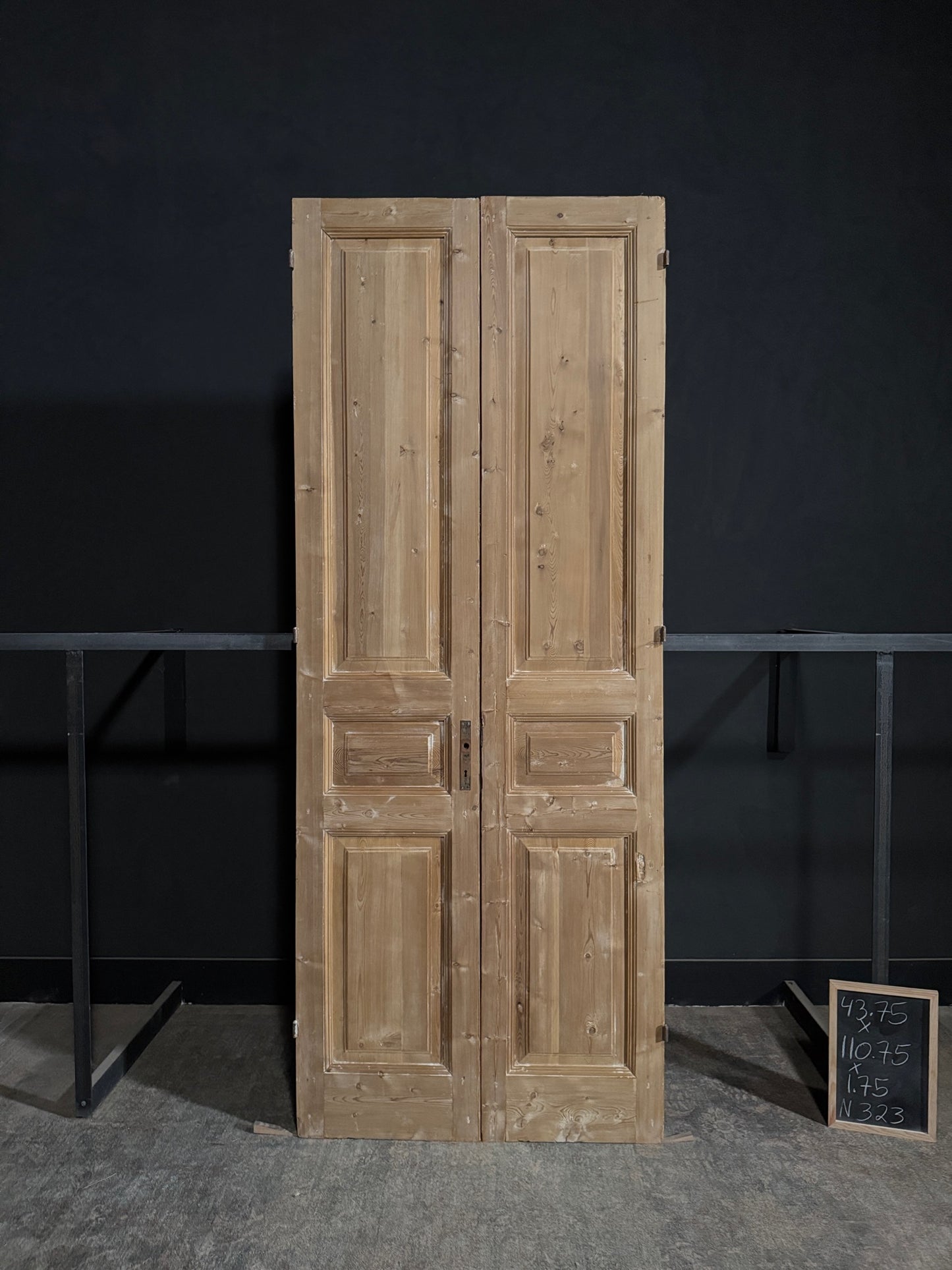 Antique Solid Double Doors - 43.75x110.75 - N323