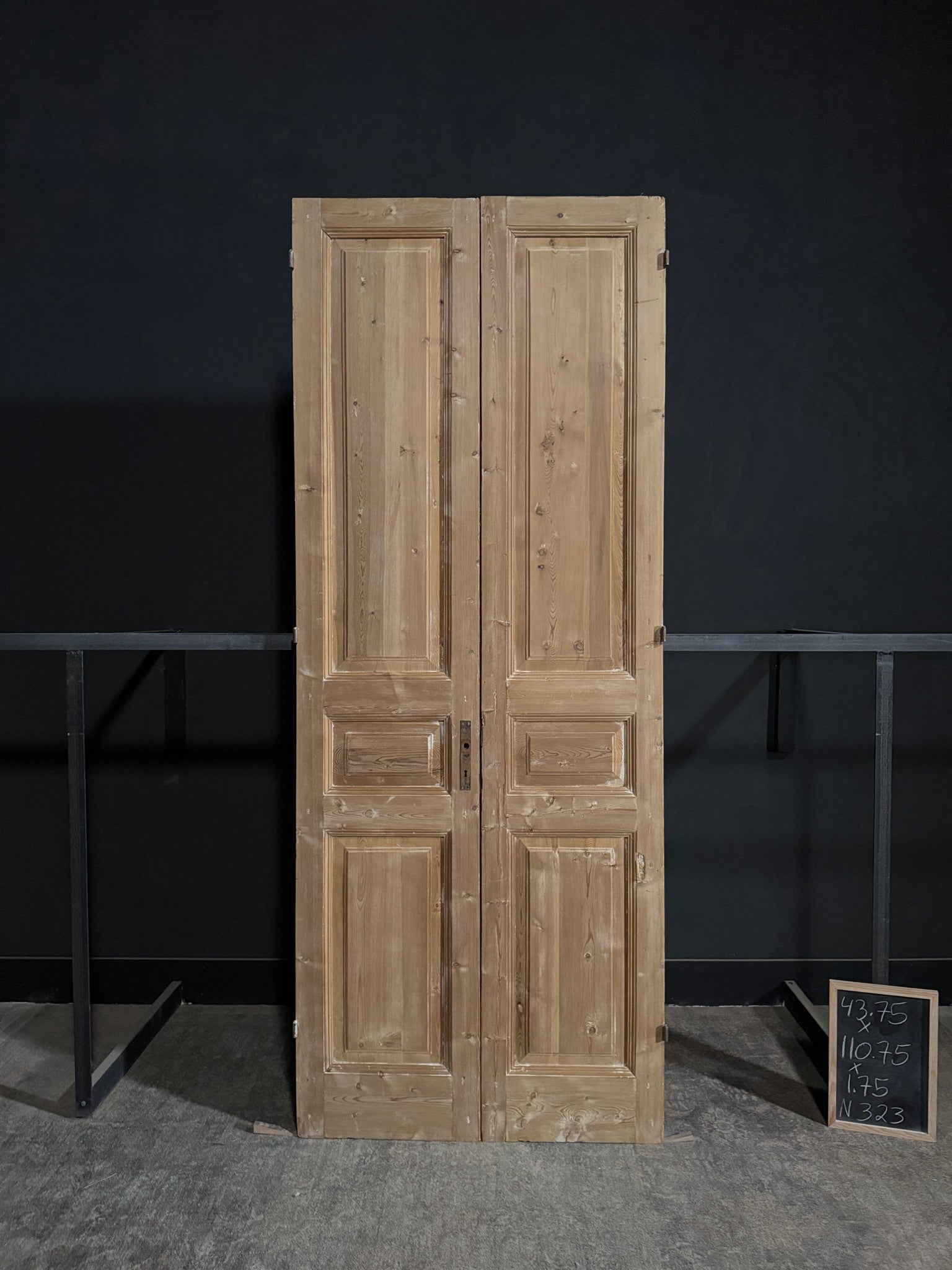 Antique Solid Double Doors - 43.75x110.75 - N323