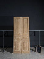 Antique 3 Panel Solid Double Doors - 42.5x96 - N559