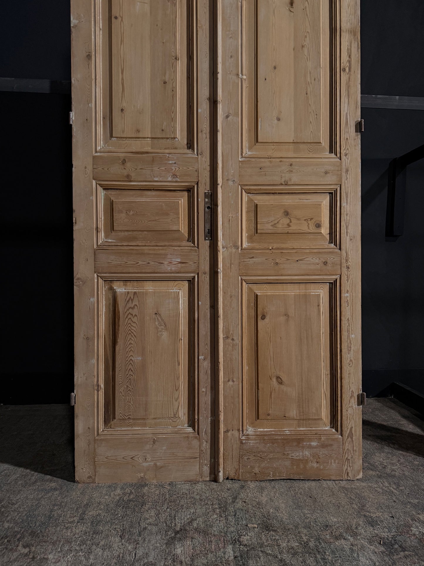 Antique Iron 3 Panel Double Doors - 50x95 - N07