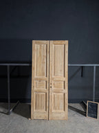 Antique 3 Panel Solid Double Doors - 40.25x86 - N617