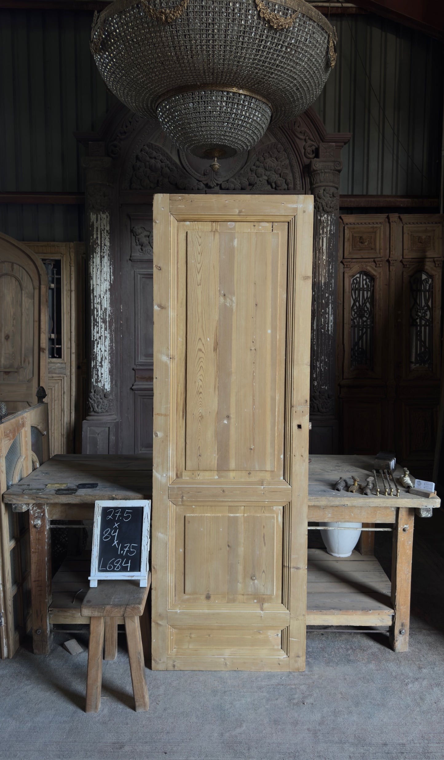 Antique 2 Panel Door - 27.5x84 - L684
