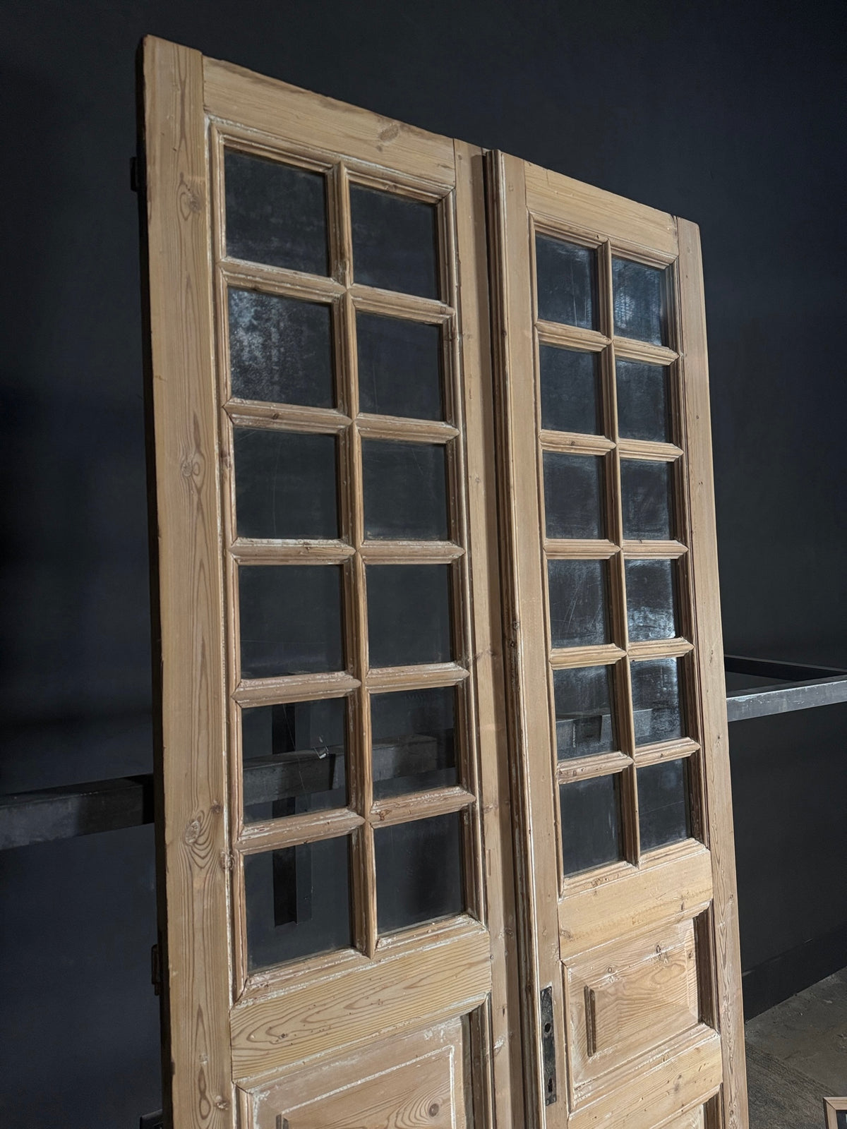 Antique Glass 12 Lite French Doors - 43.5x97.5 - N541