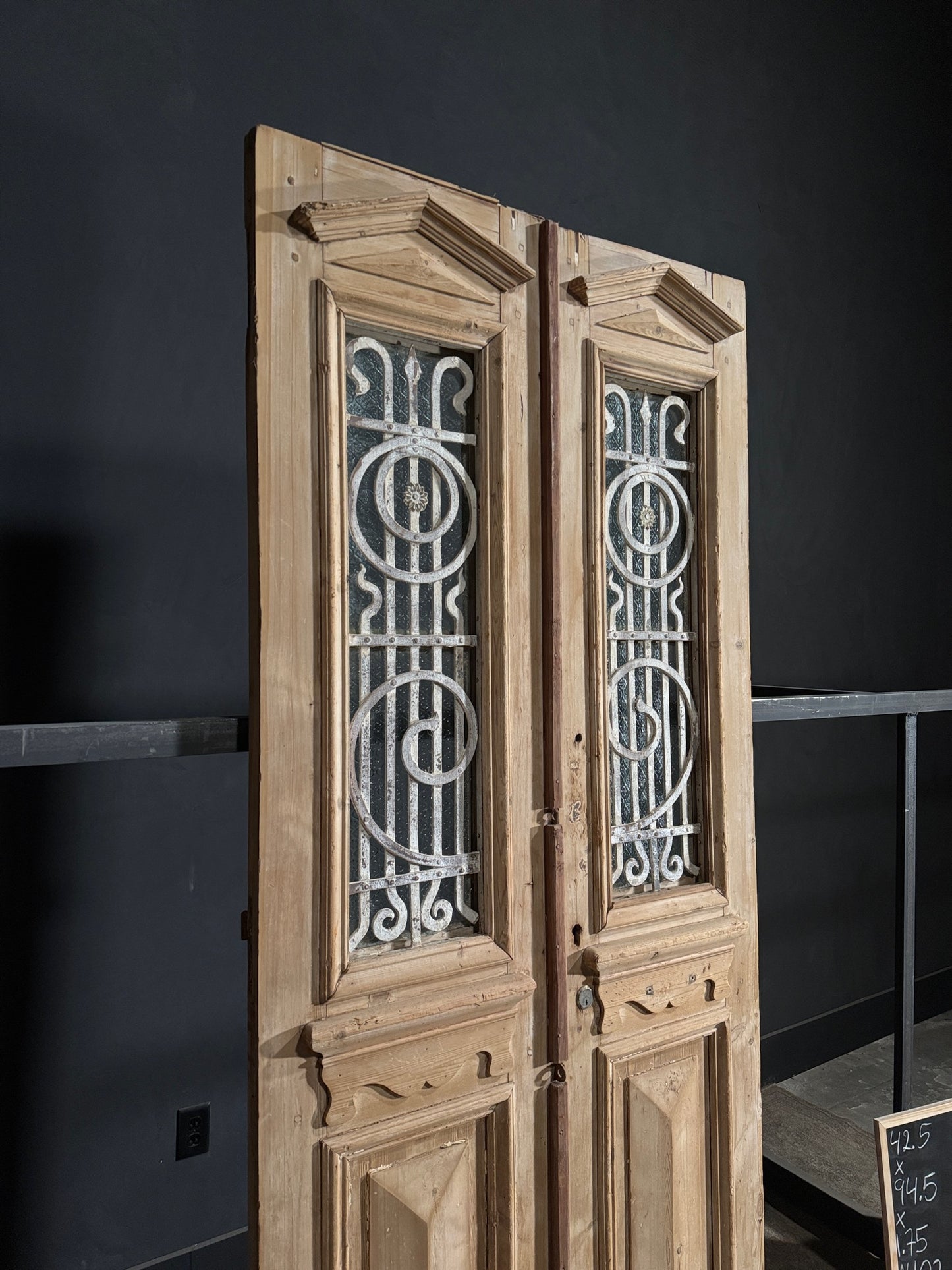 Antique Iron French Doors - 42.5x94.5 - N102