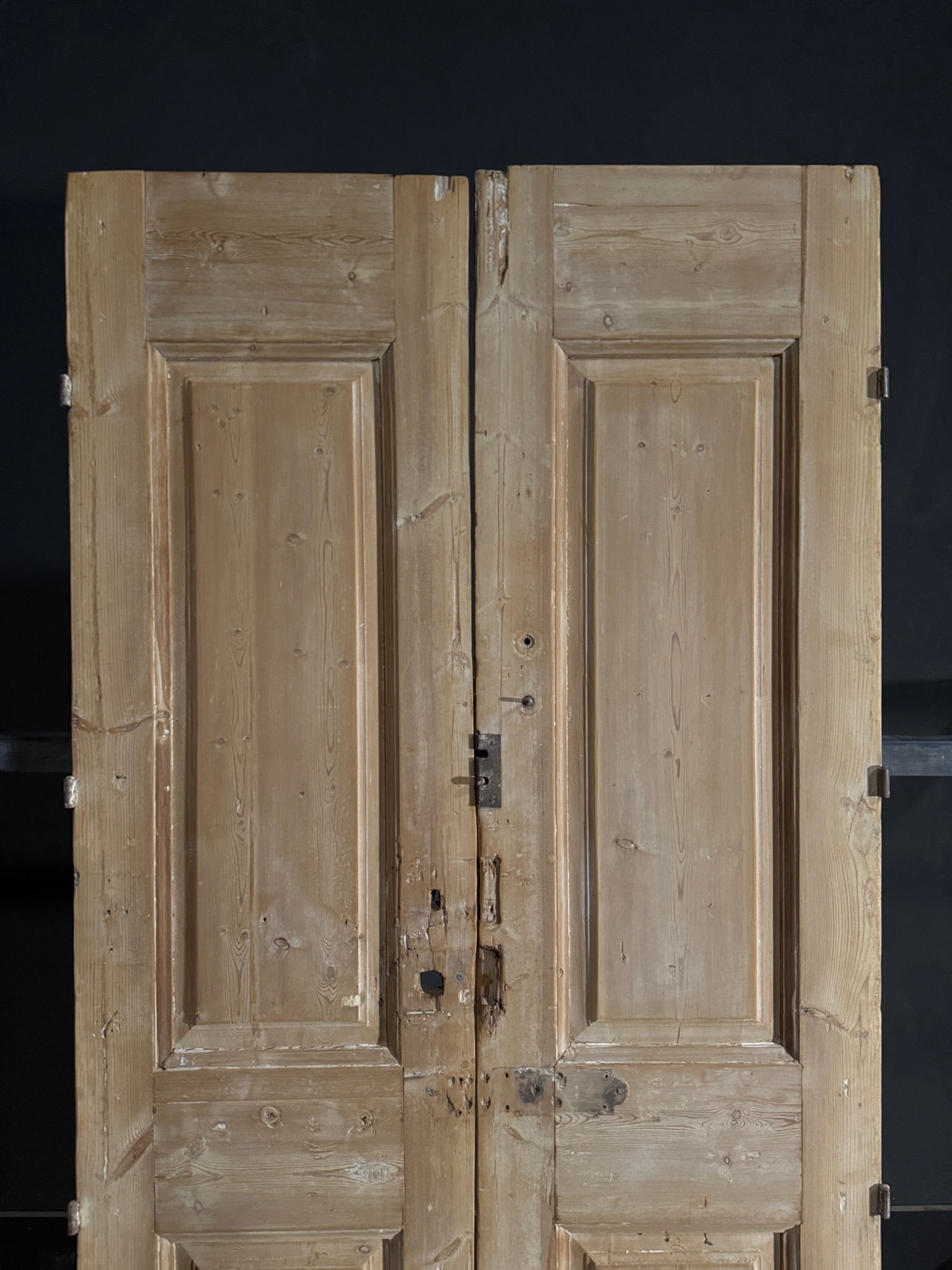 Antique 3 Panel Solid Double Doors - 43.25x90.25 - N543