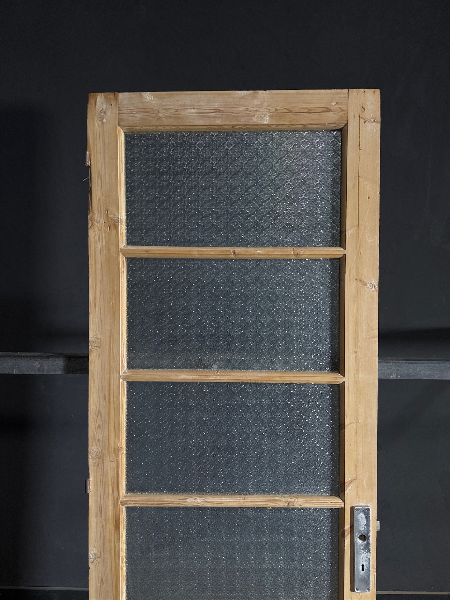 Antique Obscured Glass 4 Lite Single Door - 29.75x87.75 - N585