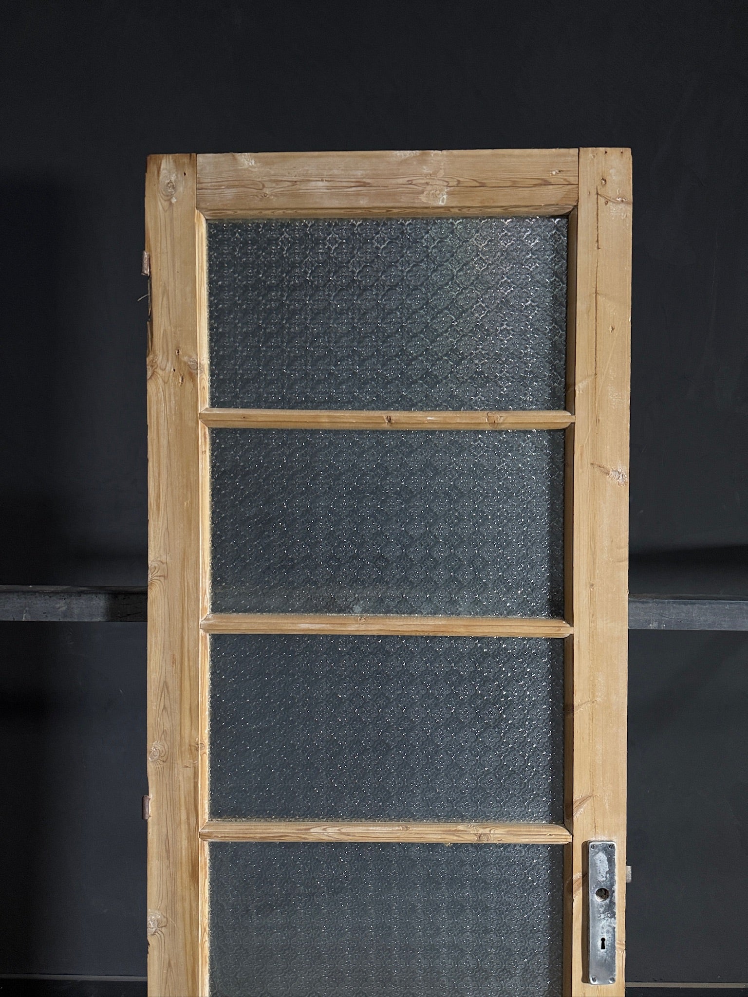 Antique Obscured Glass 4 Lite Single Door - 29.75x87.75 - N585