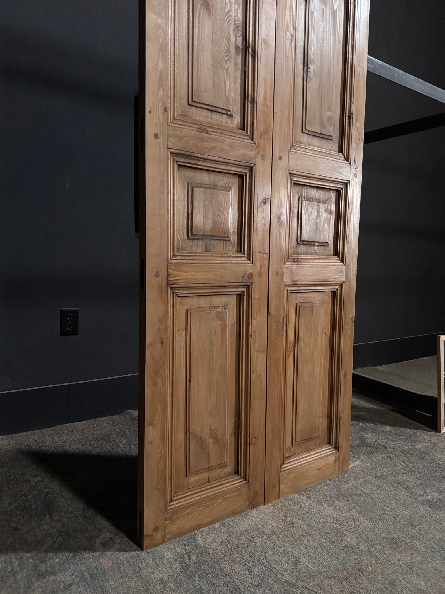 Handcrafted Solid Double Doors (Waxed) - 32x80 - N342