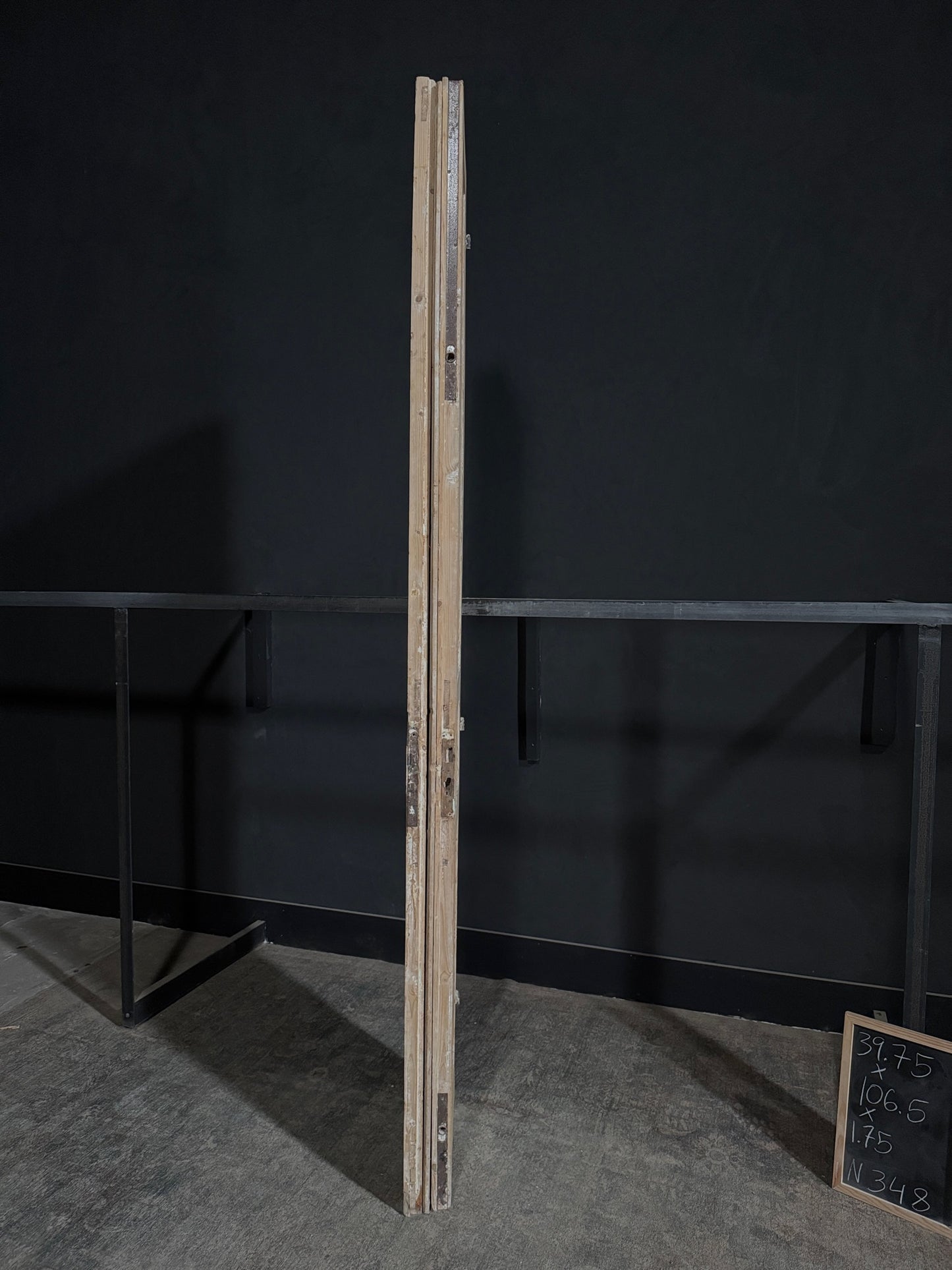 Antique 3 Panel Solid Double Doors - 39.75x106.5 - N348