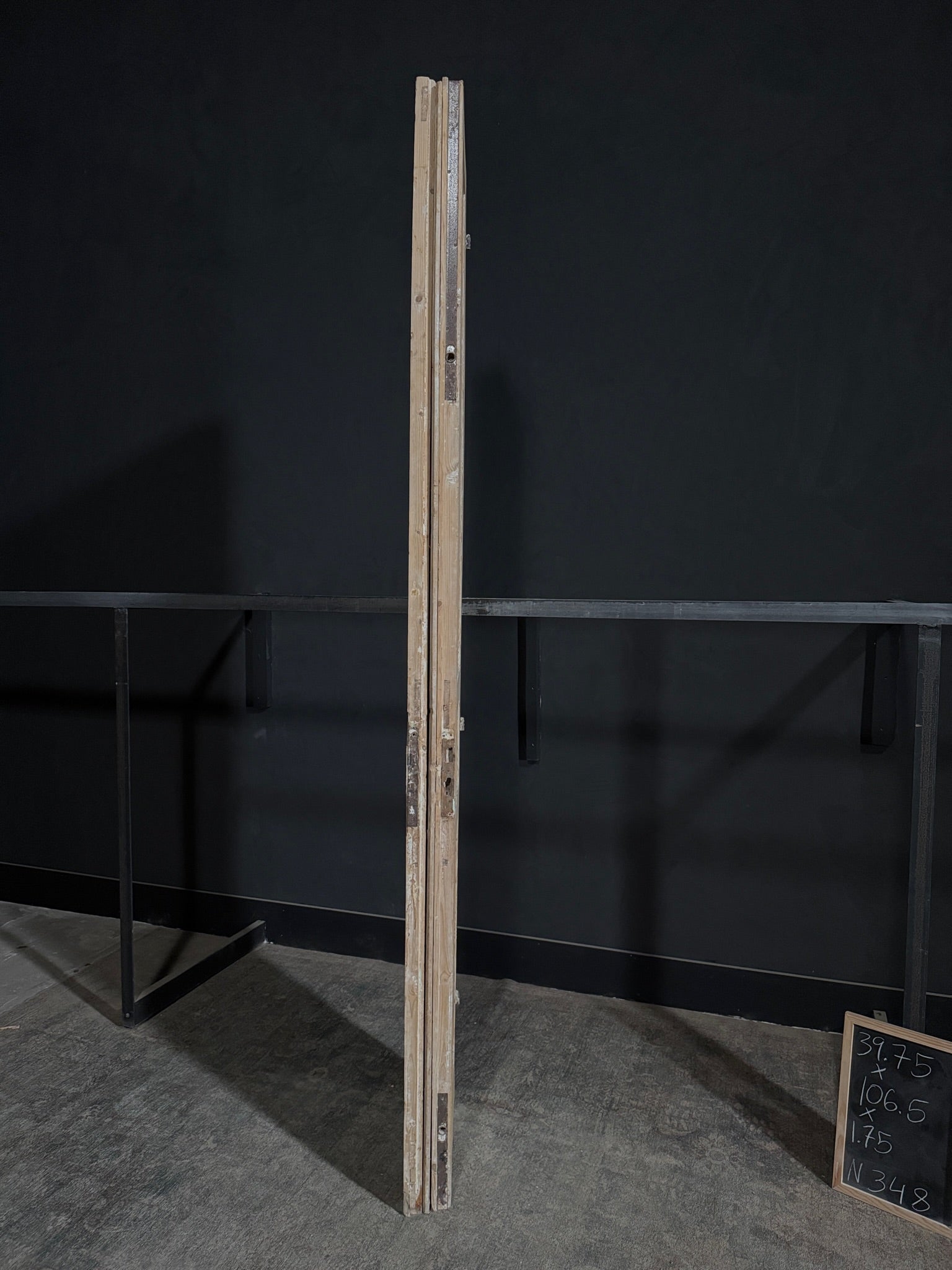 Antique 3 Panel Solid Double Doors - 39.75x106.5 - N348