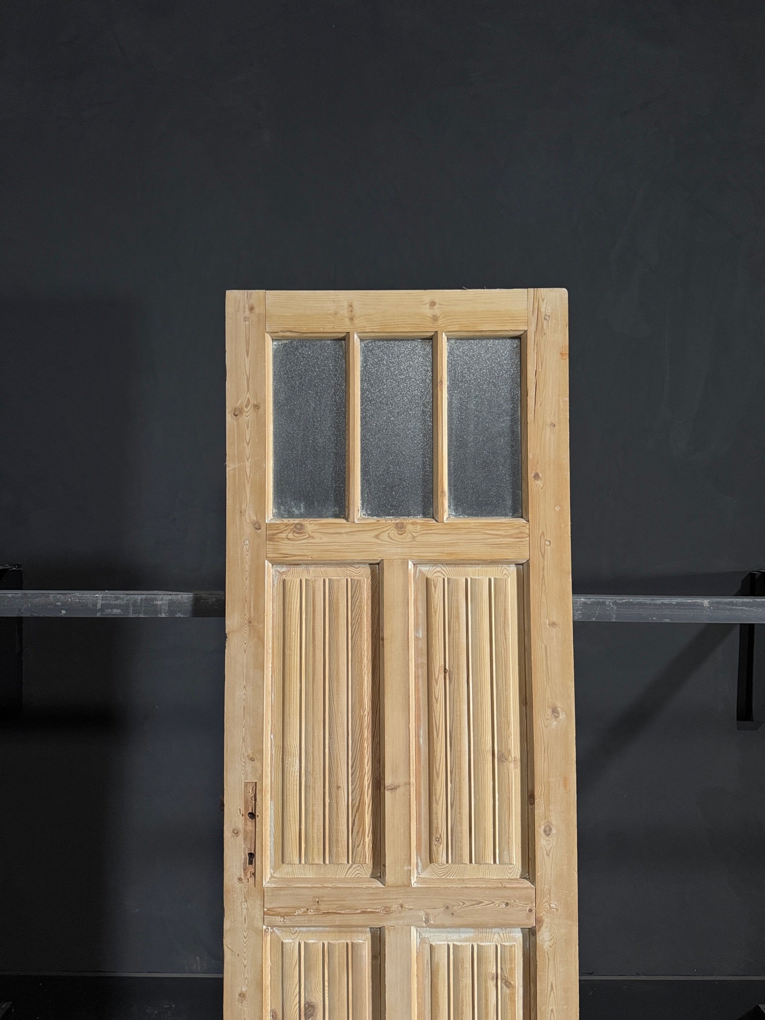 Antique Fluted 3 Lite Single Door - 28x85 - N67