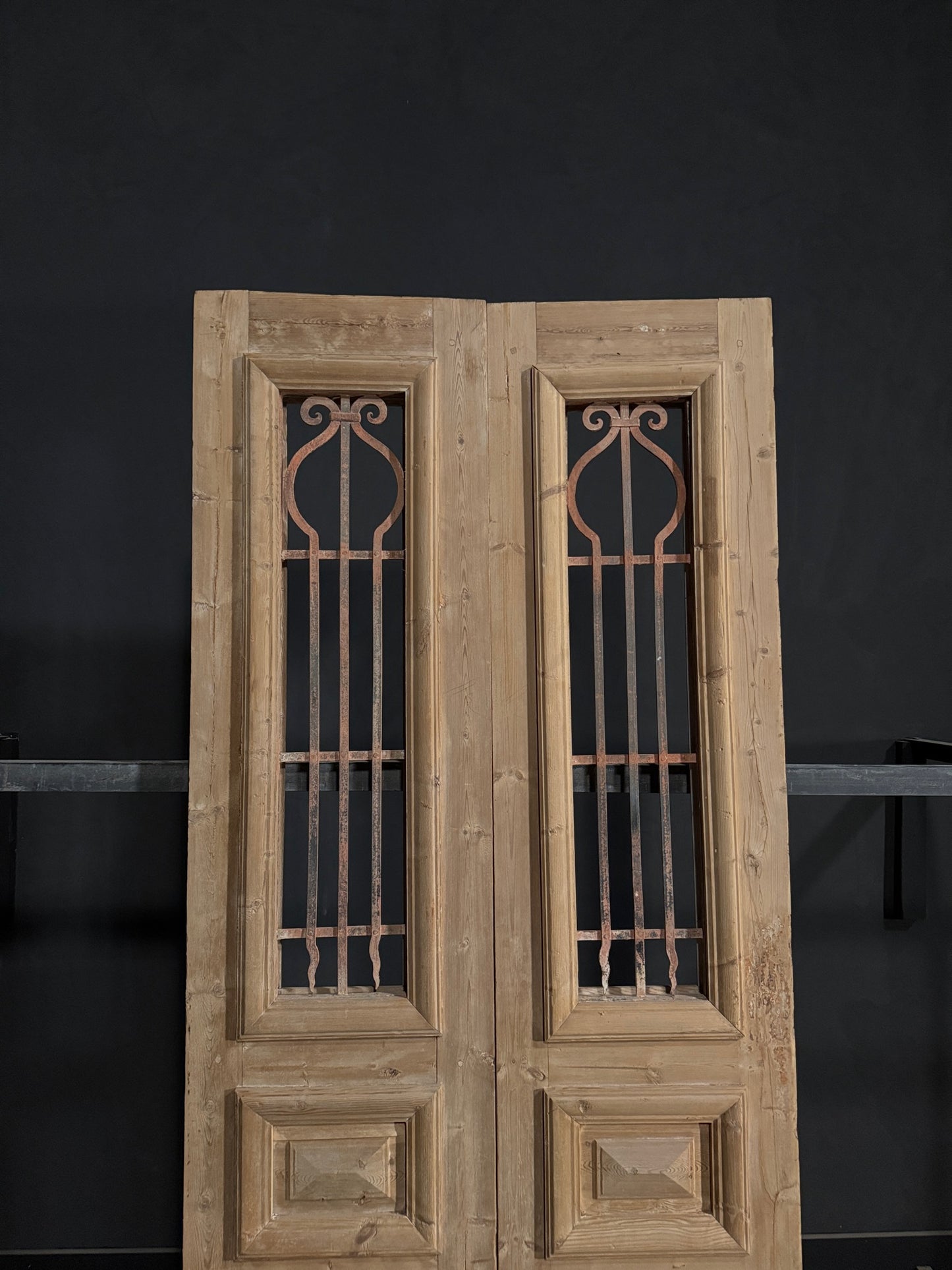 Antique Iron French Doors - 40.25x92.5 - N279