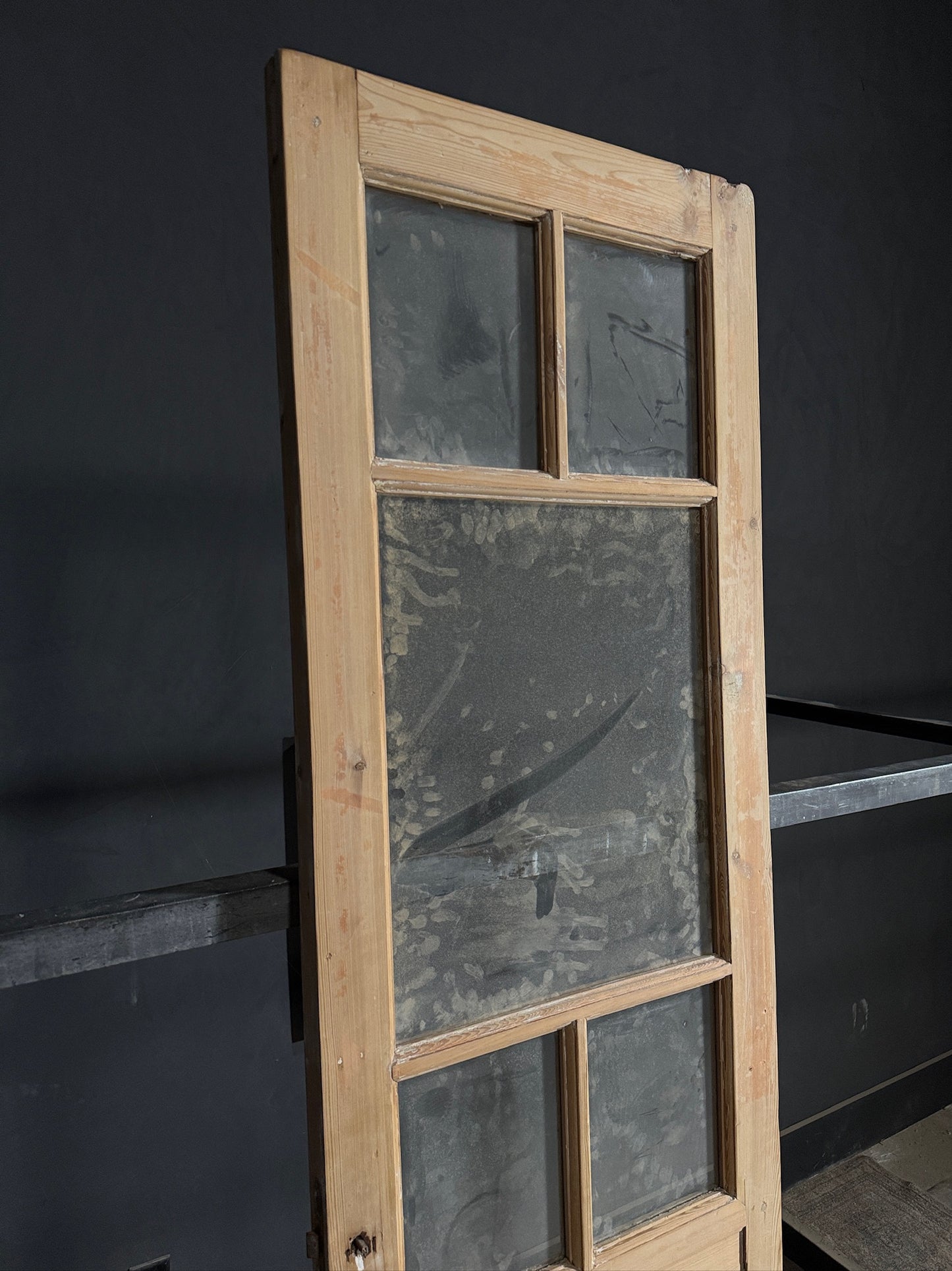 Antique Glass Single Door - 25.75x92.75 - N477