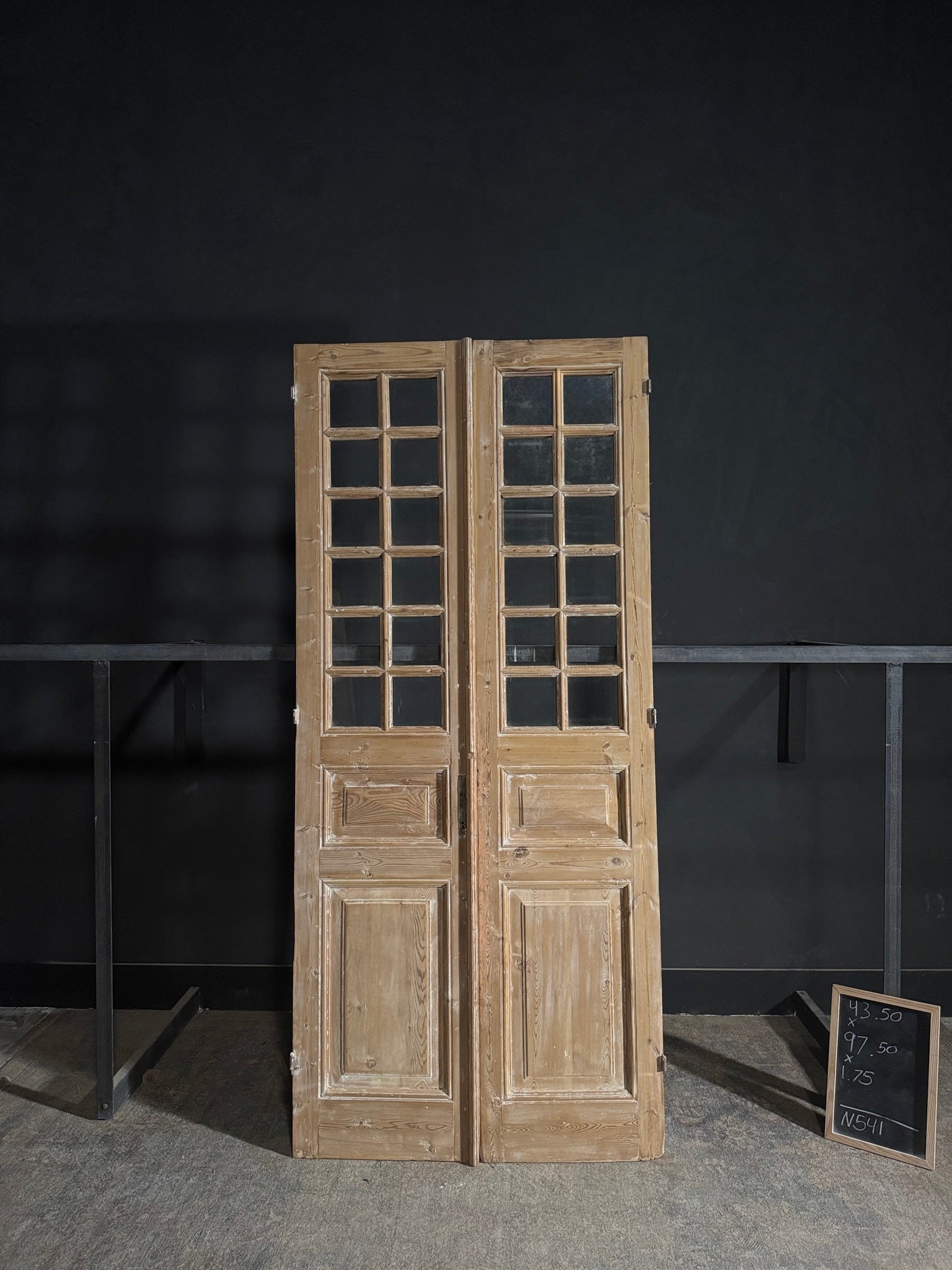 Antique Glass 12 Lite French Doors - 43.5x97.5 - N541
