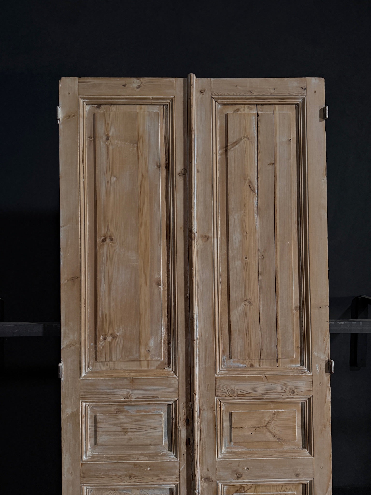 Antique Iron 3 Panel Double Doors - 44x101 - N18