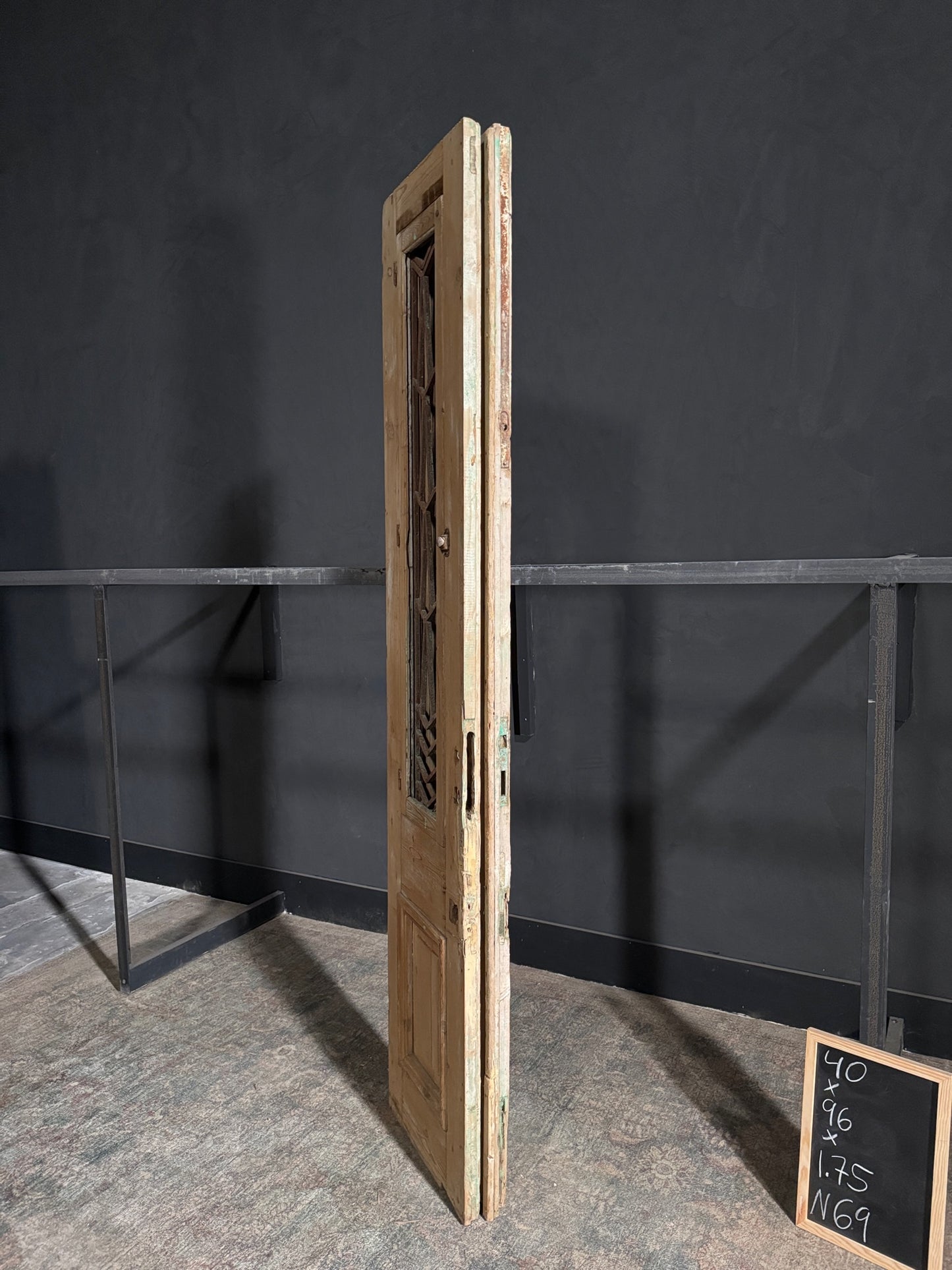 Antique Iron French Doors - 40x96 - N69