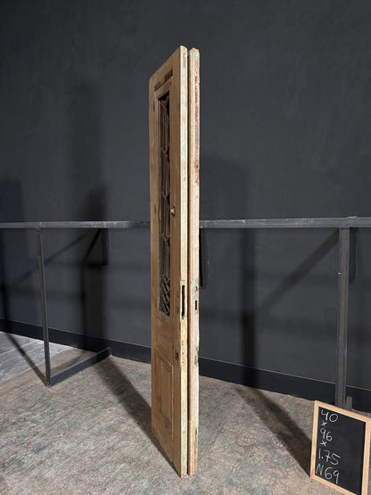 Antique Iron French Doors - 40x96 - N69