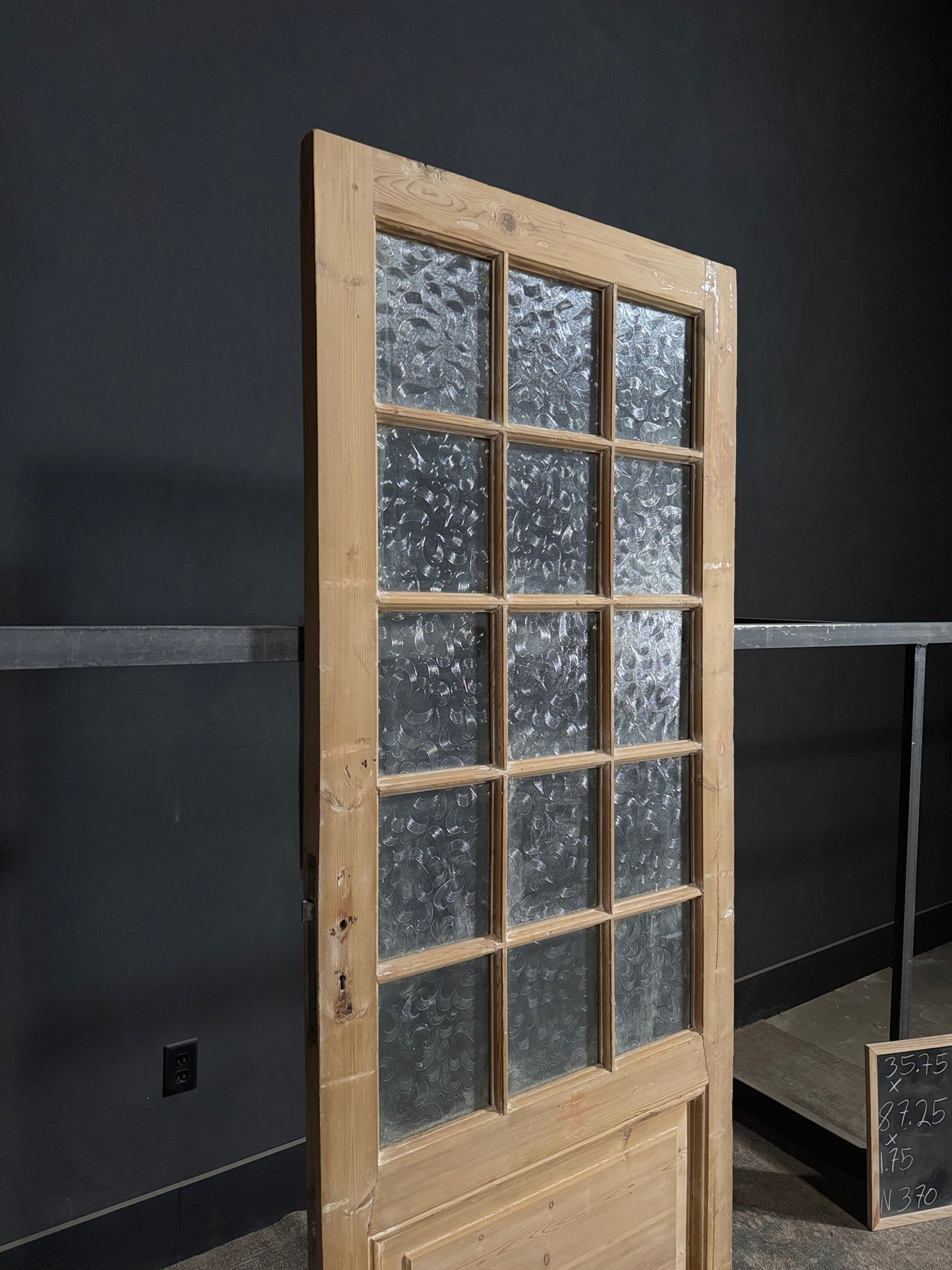 Antique Obscured Glass 15 Lite Single Door - 35.75x87.25 - N370