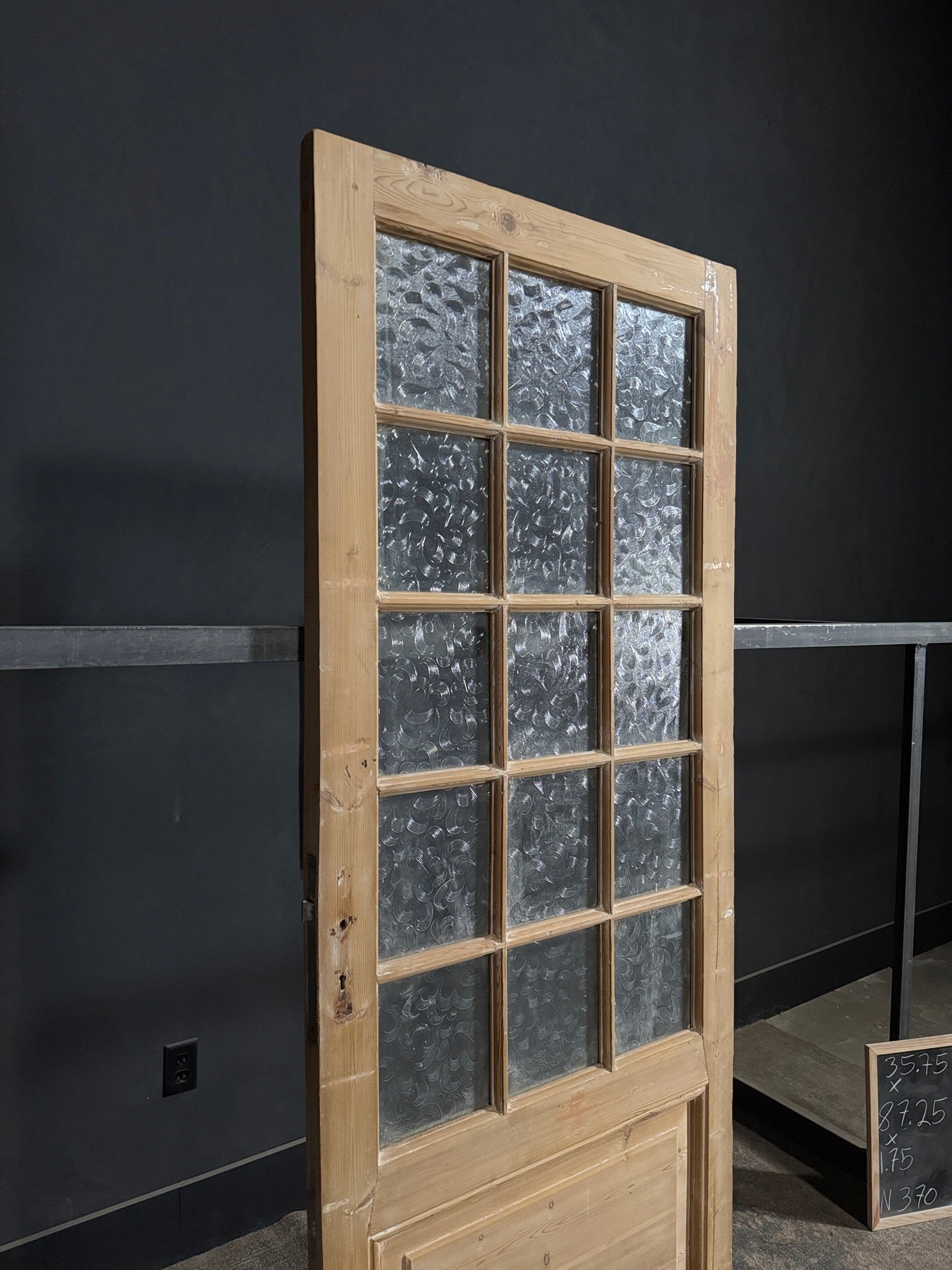 Antique Obscured Glass 15 Lite Single Door - 35.75x87.25 - N370