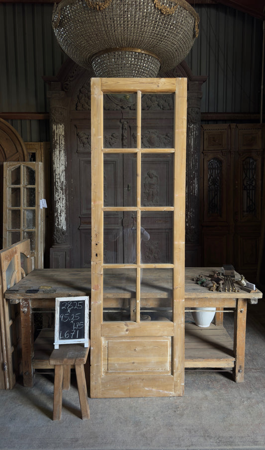 Antique Glass 10 Lite Door - 28.25x95.25 - L671