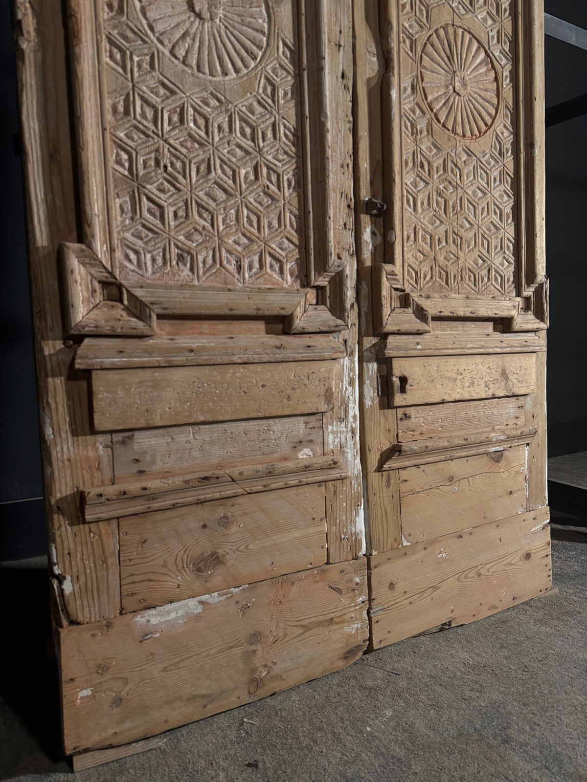 Antique Carved Double Doors - 47x80 - N540