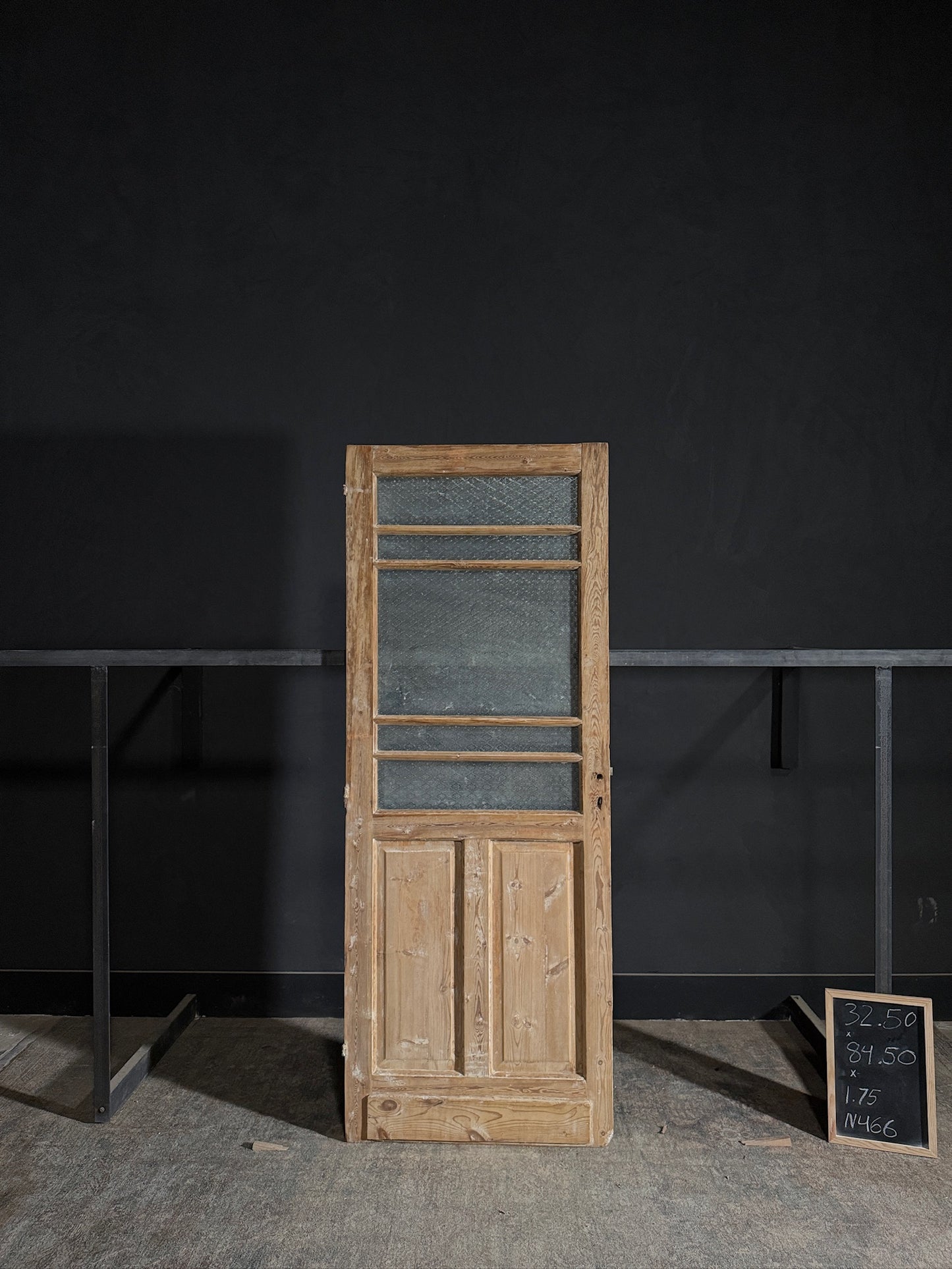 Antique Obscured Glass Single Door - 32.5x84.5 - N466