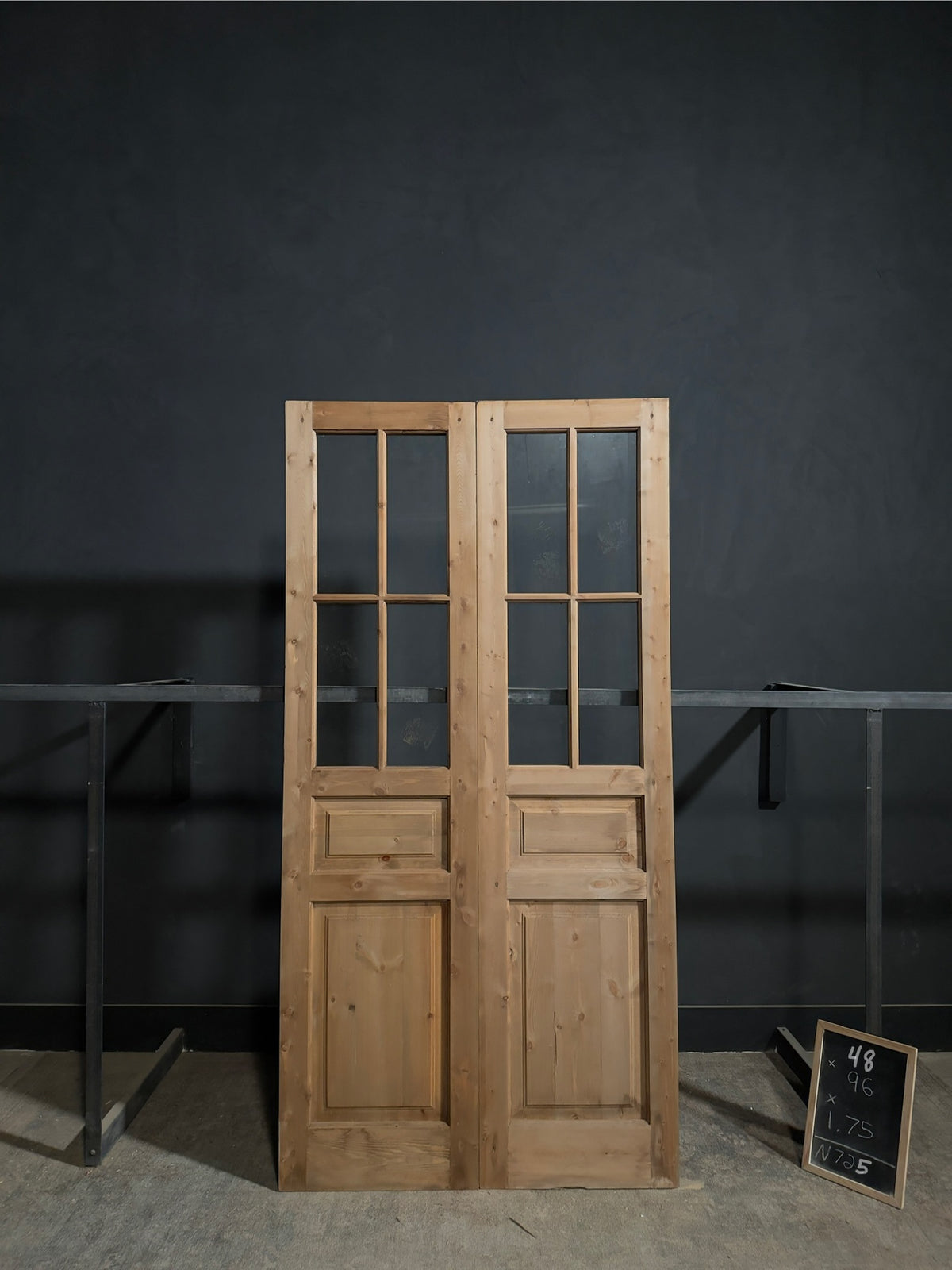 Handcrafted Glass 4 Lite French Doors - 48x96 - N725