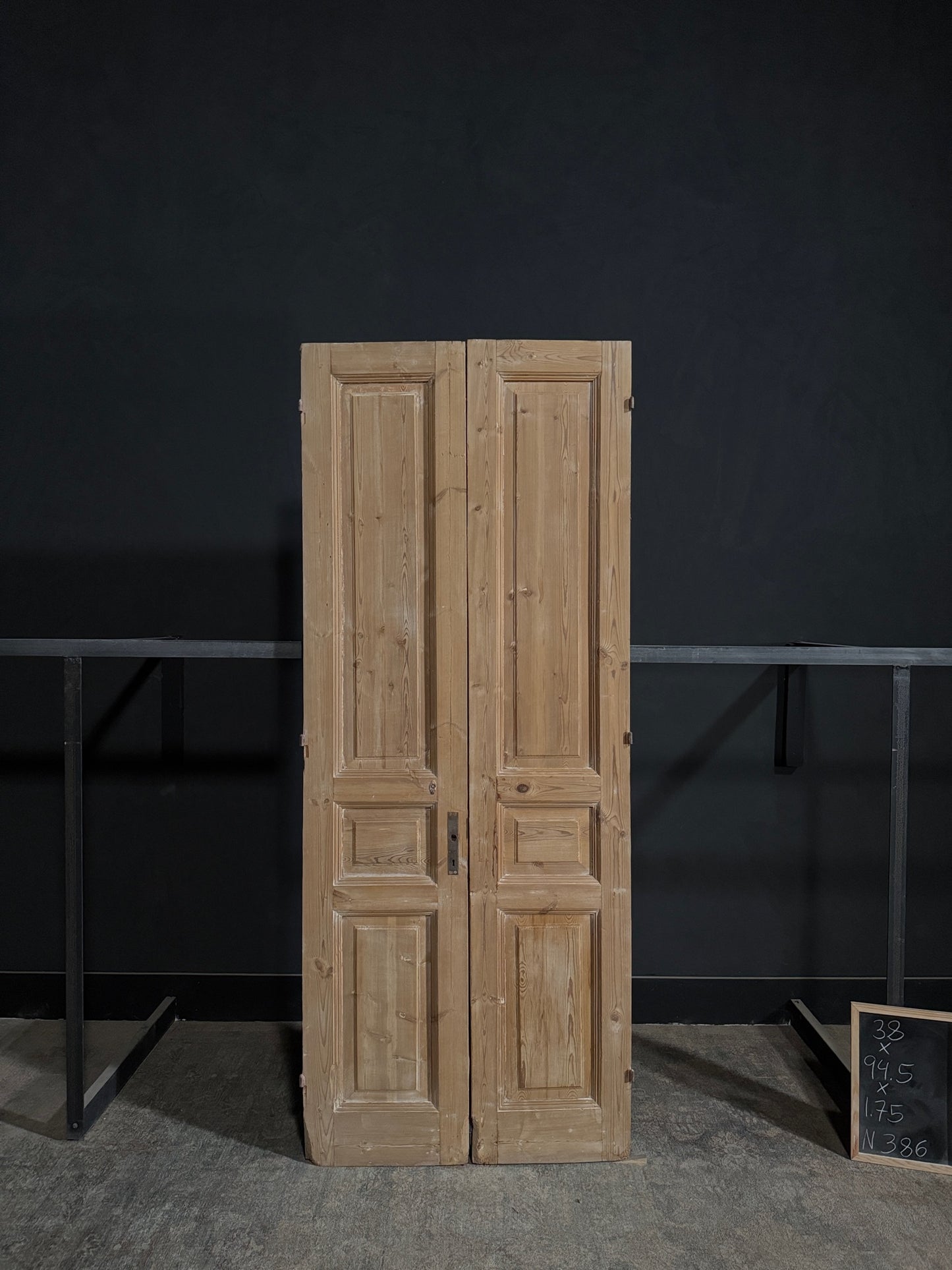 Antique 4 Panel Solid Double Doors - 38x94.5 - N386