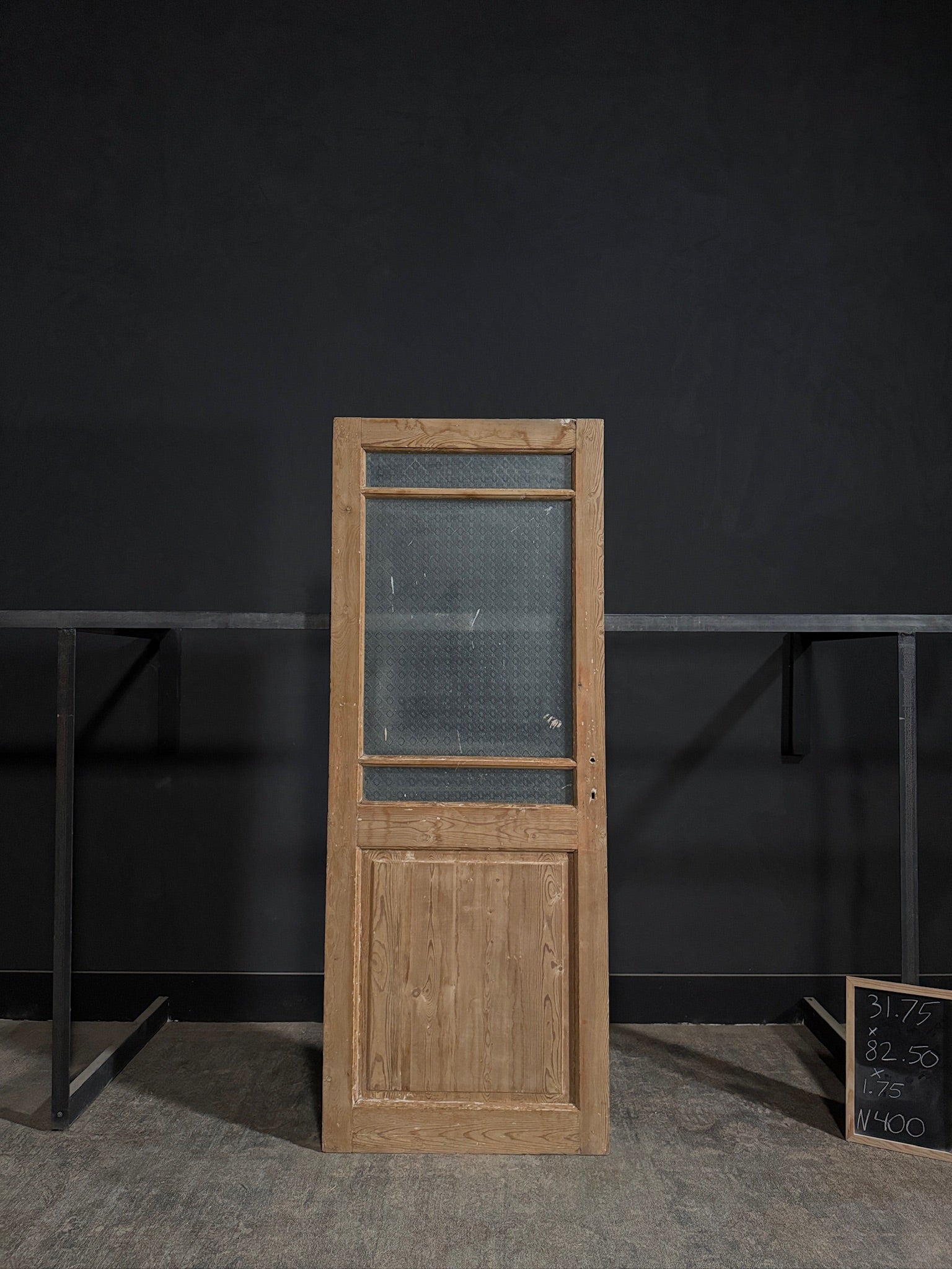 Antique Obscured Glass 2 Lite Single Door - 31.75x82.5 - N400