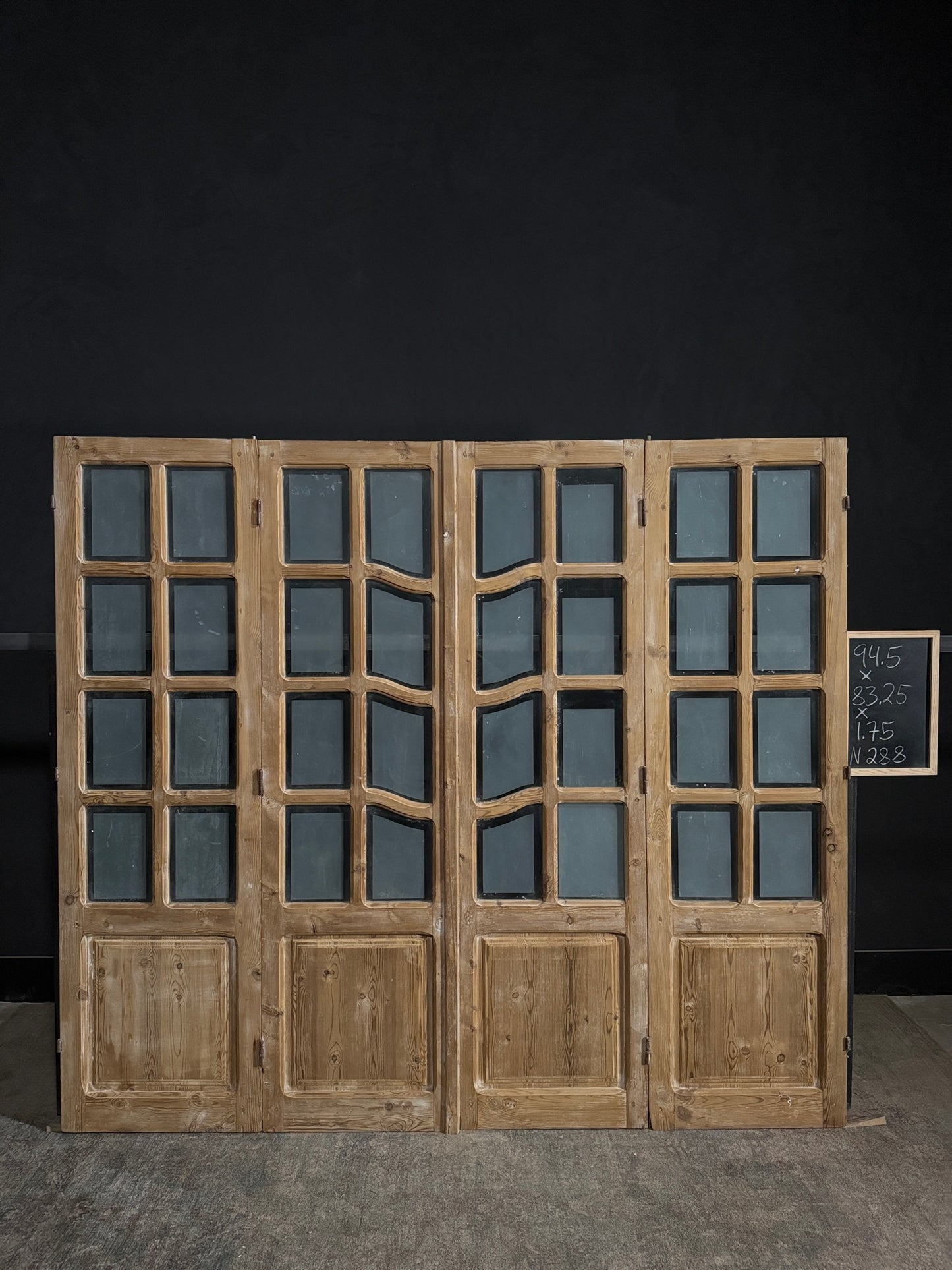 Antique Obscured Glass 8 Lite Bi-Fold Doors - 83.25x94.5 - N288