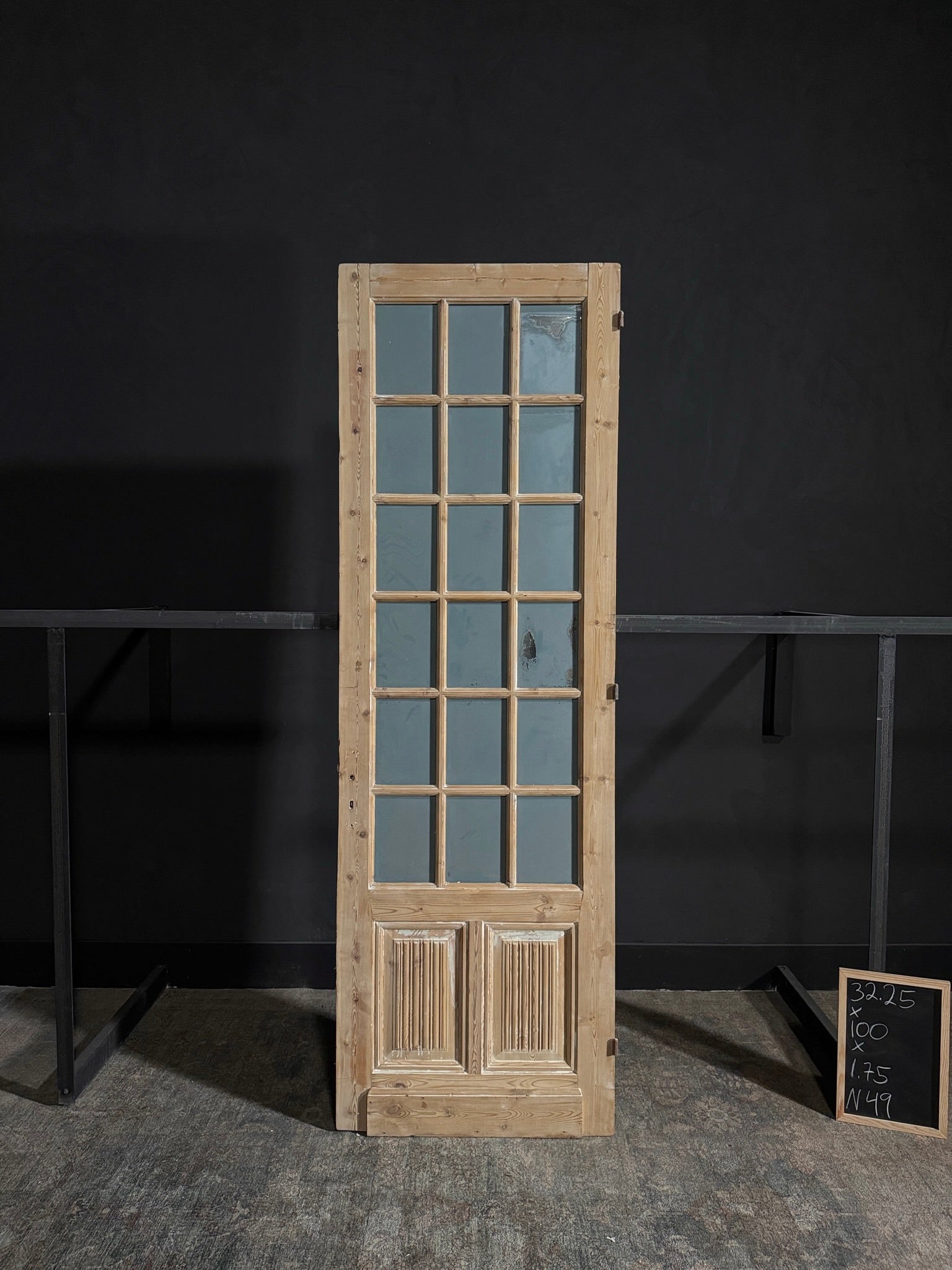 Antique Mirrored 18 Lite Door - 32.25x100 - W49