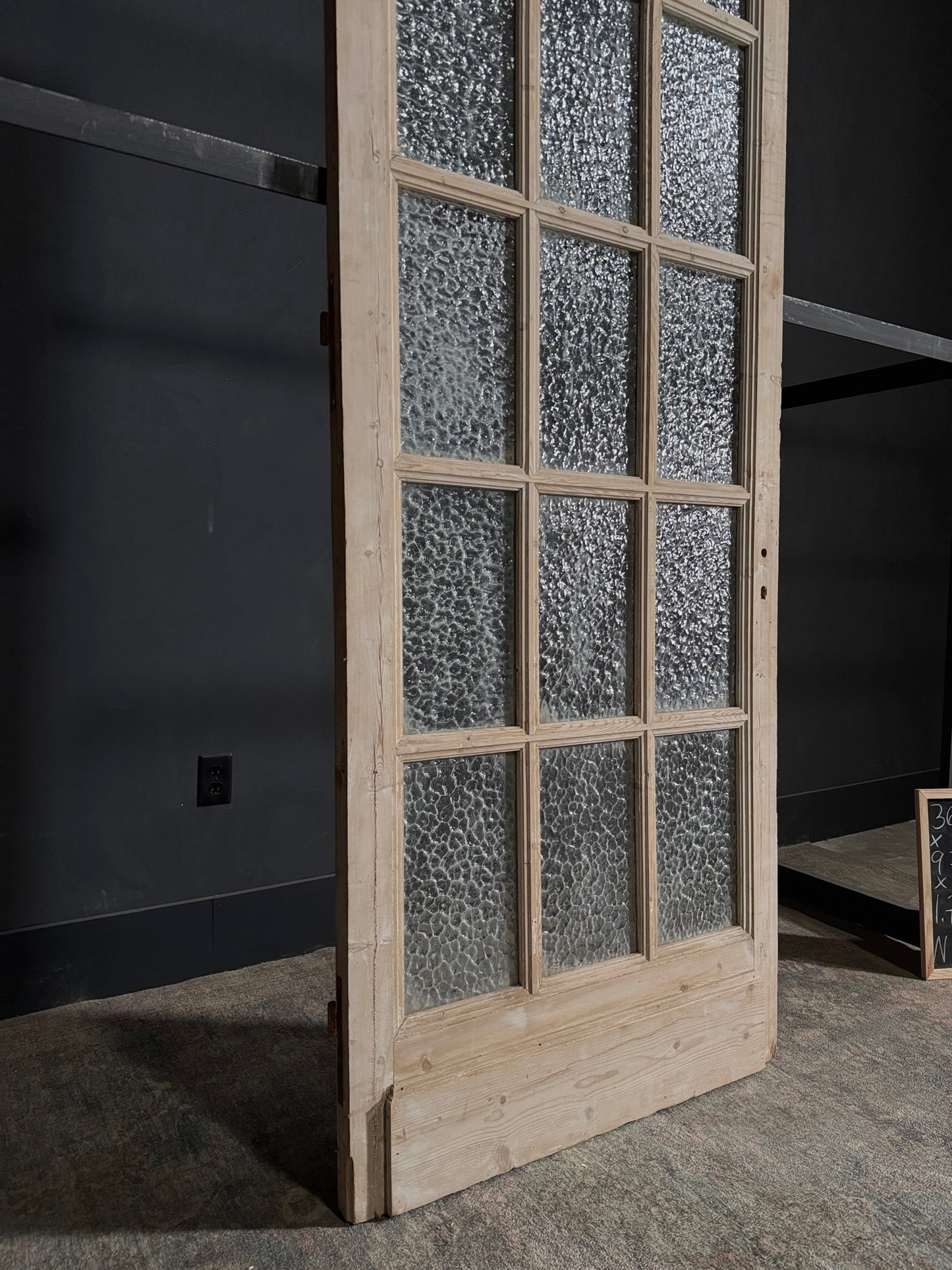 Antique Obscured Glass 15 Lite Single Door - 36.25x97 - N56