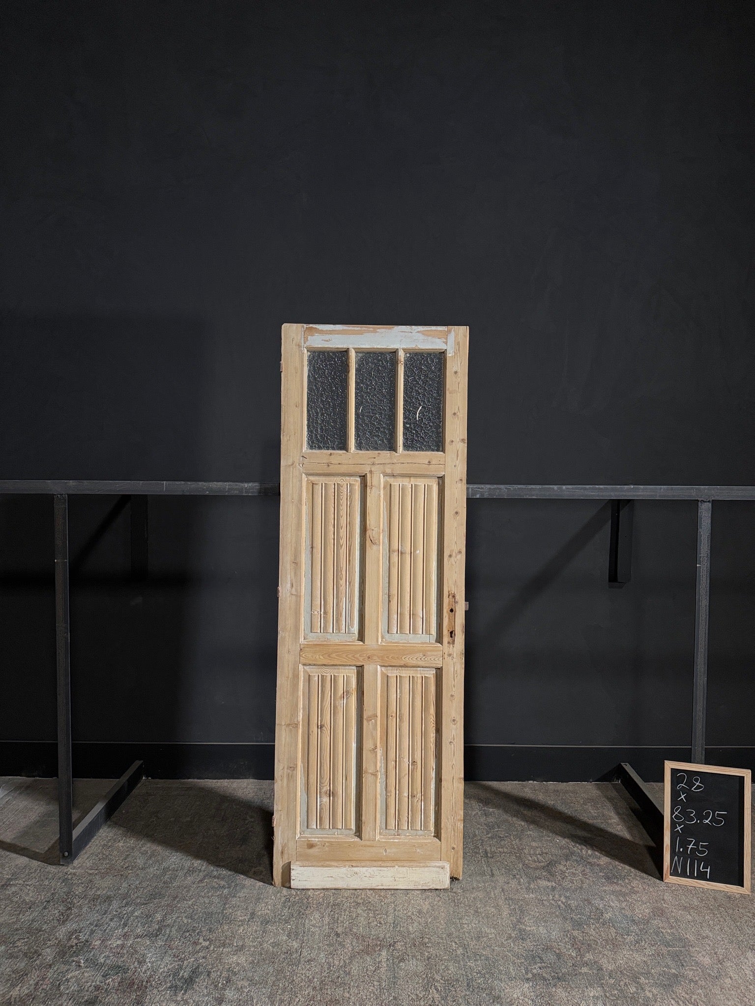Antique Fluted 3 Lite Single Door - 28x83.25 - N114