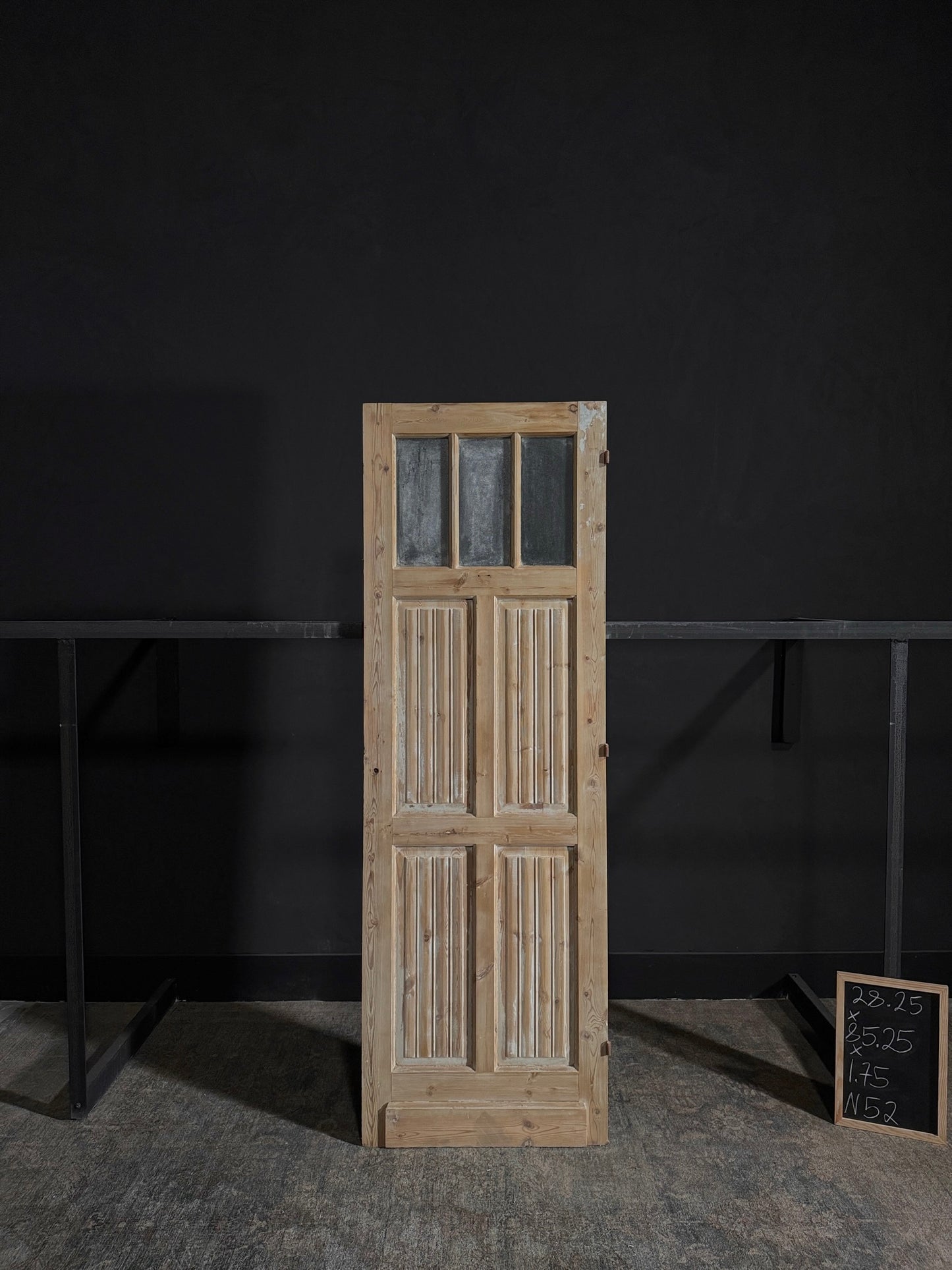 Antique Obscured Glass 3 Lite Door - 28.25x85.25 - N52