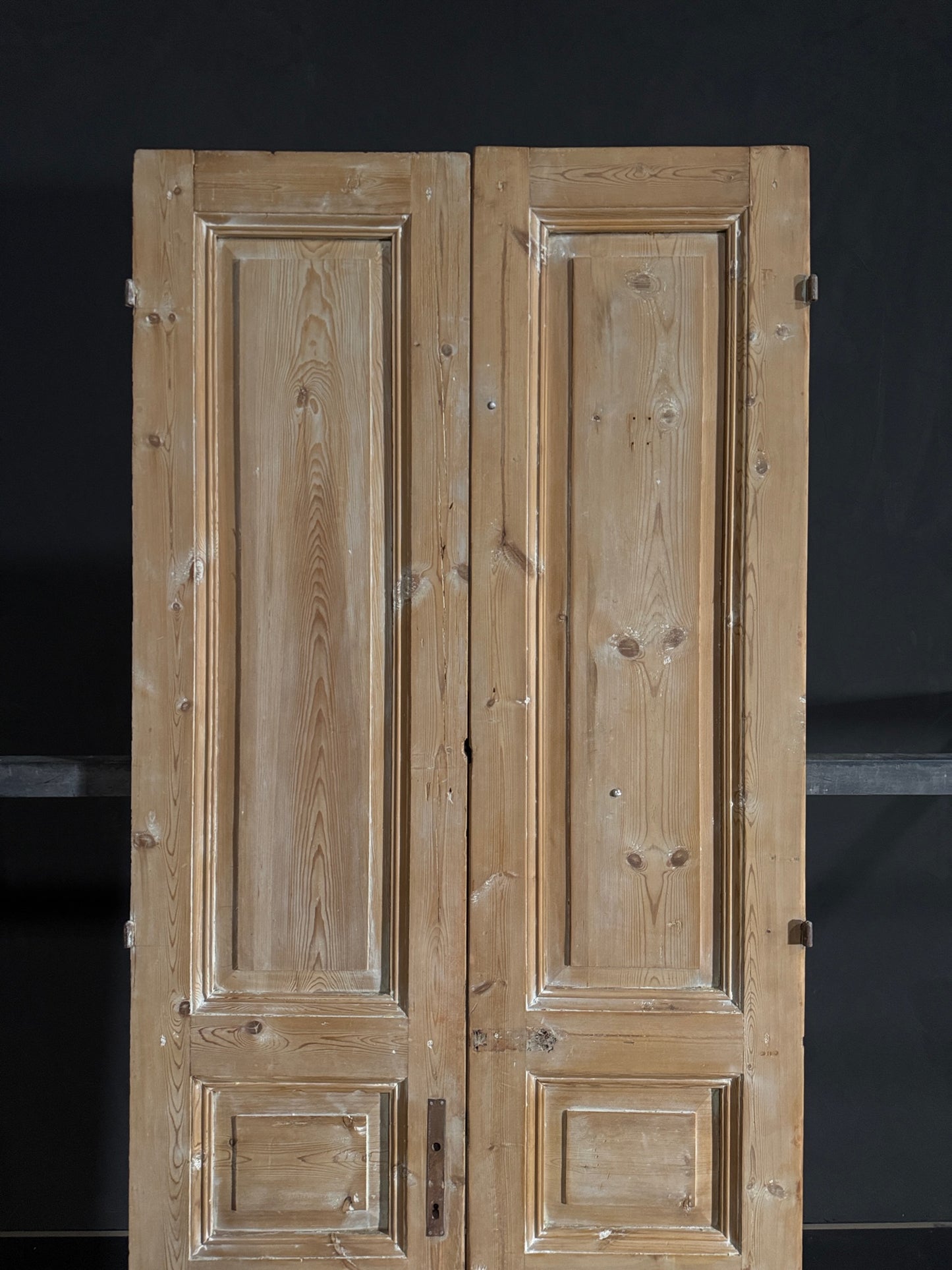 Antique 3 Panel Solid Double Doors - 36.5x92.5 - N539
