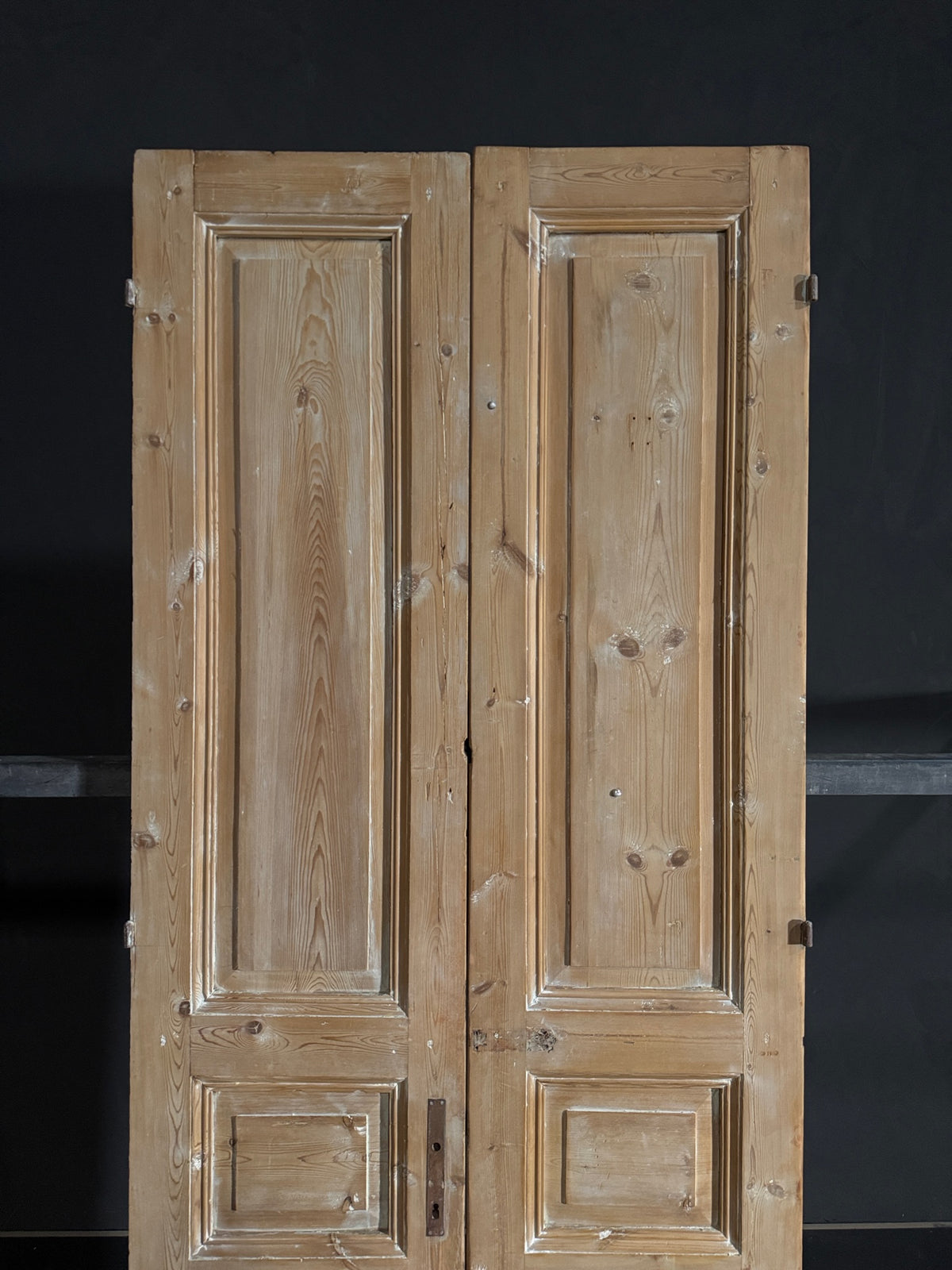 Antique 3 Panel Solid Double Doors - 36.5x92.5 - N539