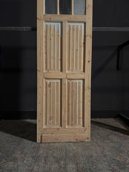 Antique Fluted 3 Lite Single Door - 28x84.25 - N51