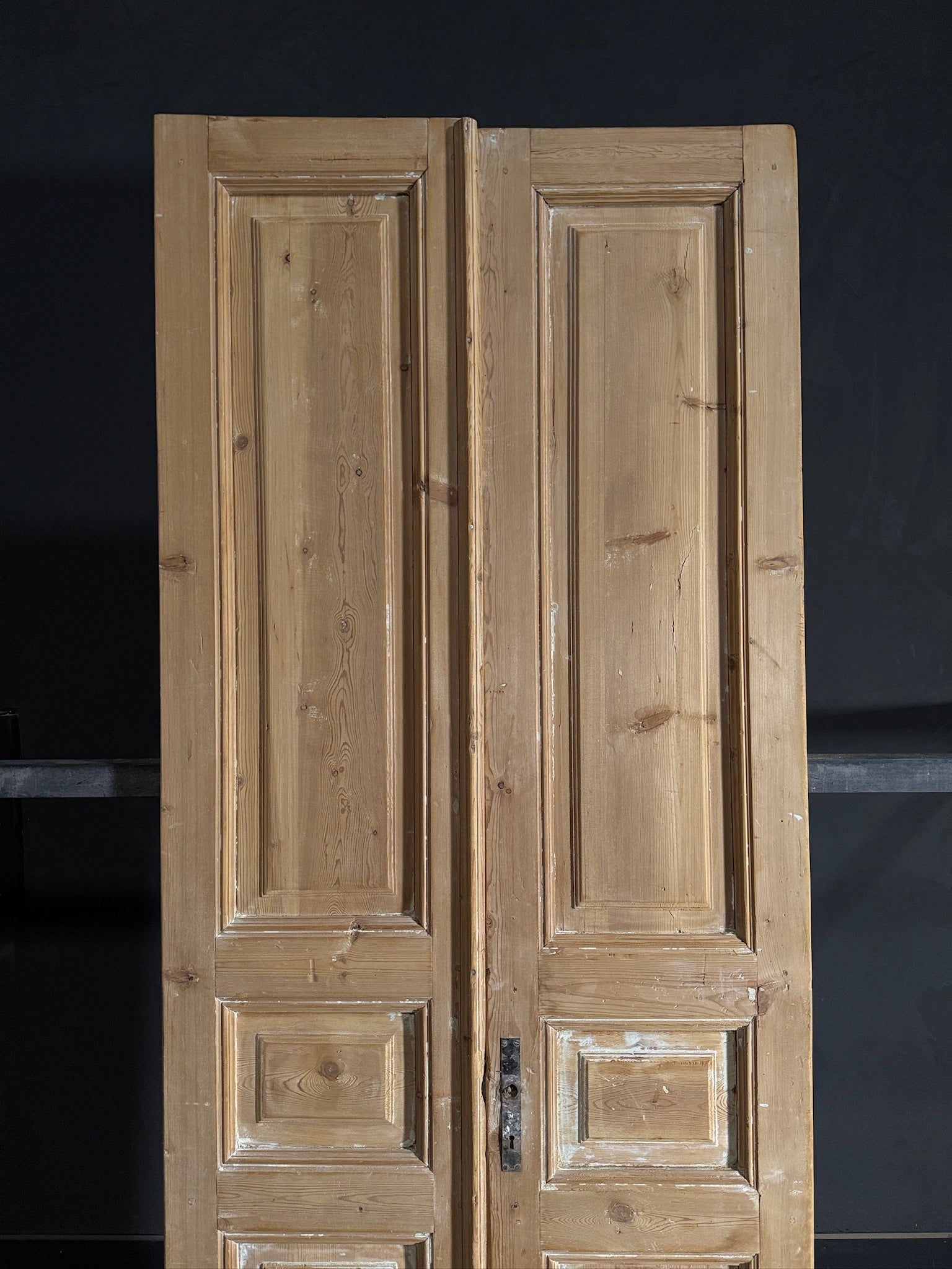 Antique 3 Panel Solid Double Doors - 37.5x97.5 - N608