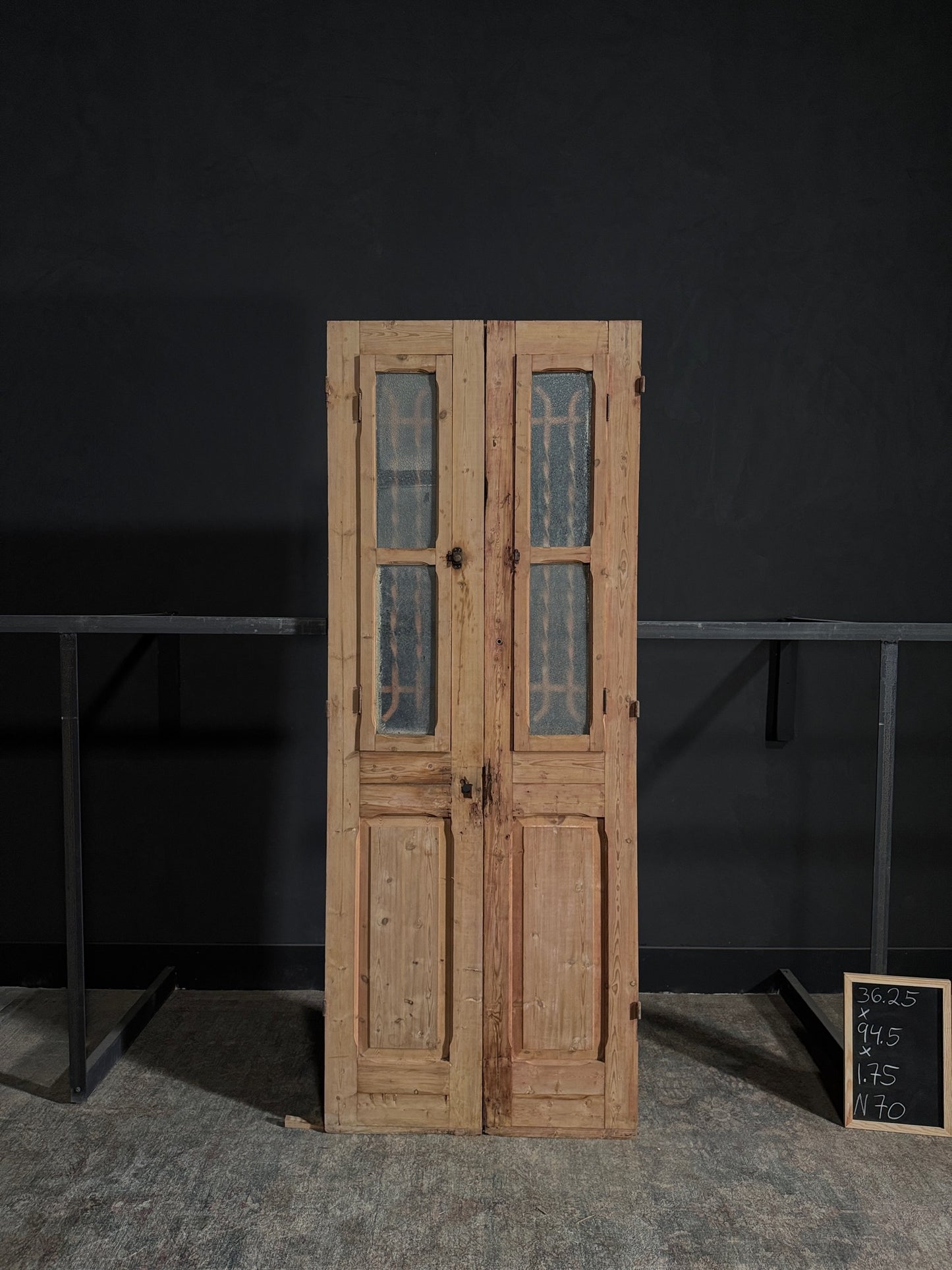 Antique Iron French Doors - 36.25x94.5 - N70