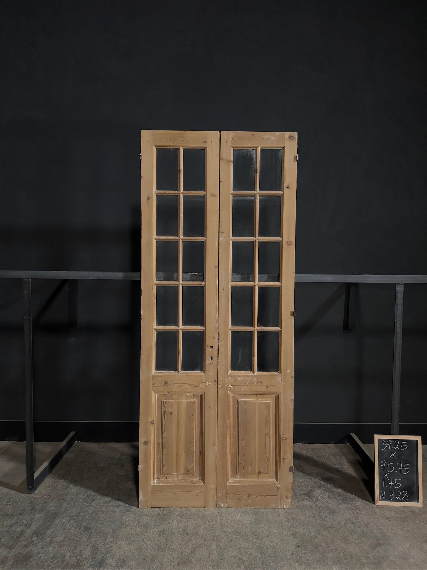 Antique Glass 10 Lite French Doors - 39.25x95.75 - N328