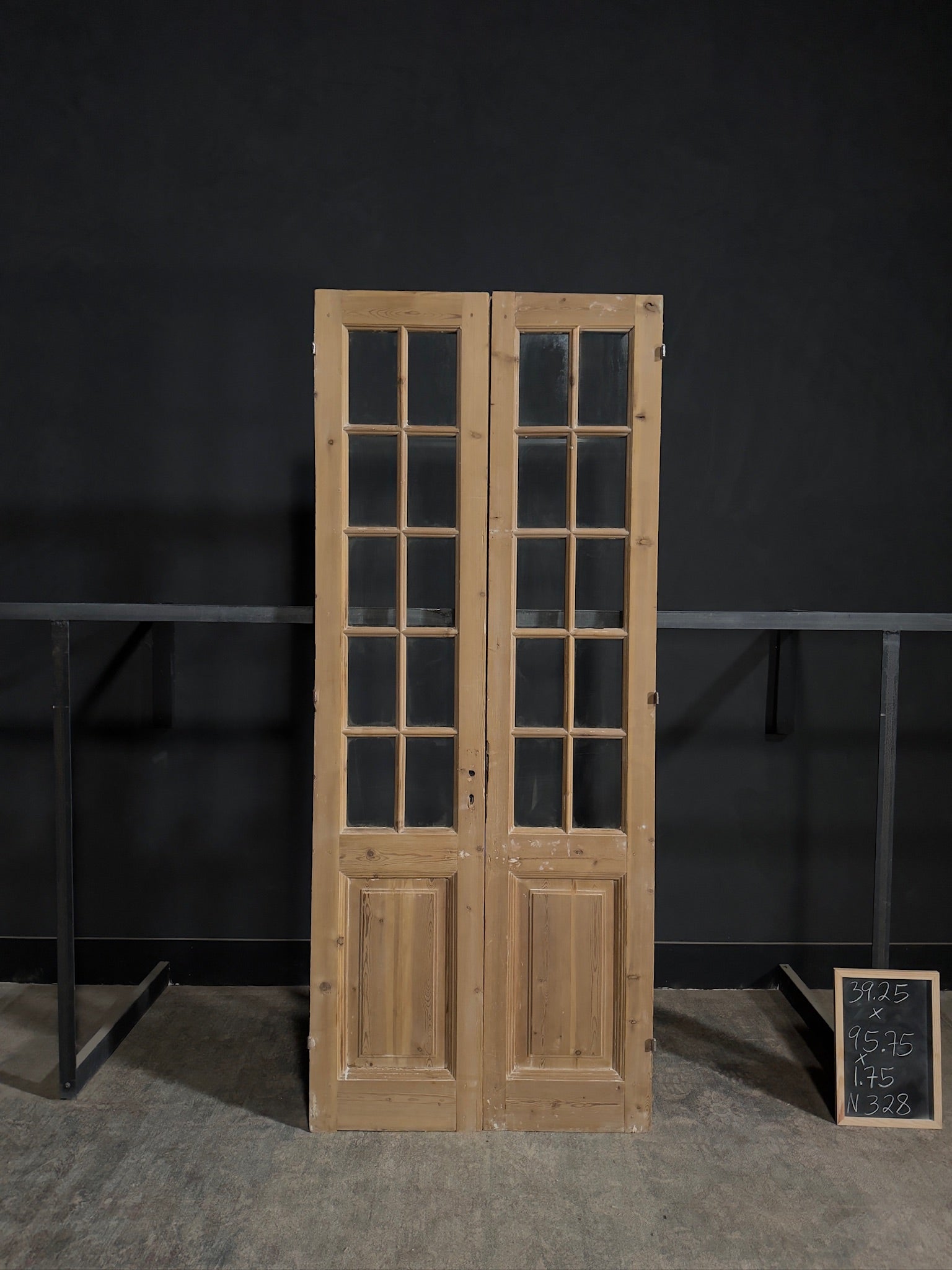 Antique Glass 10 Lite French Doors - 39.25x95.75 - N328